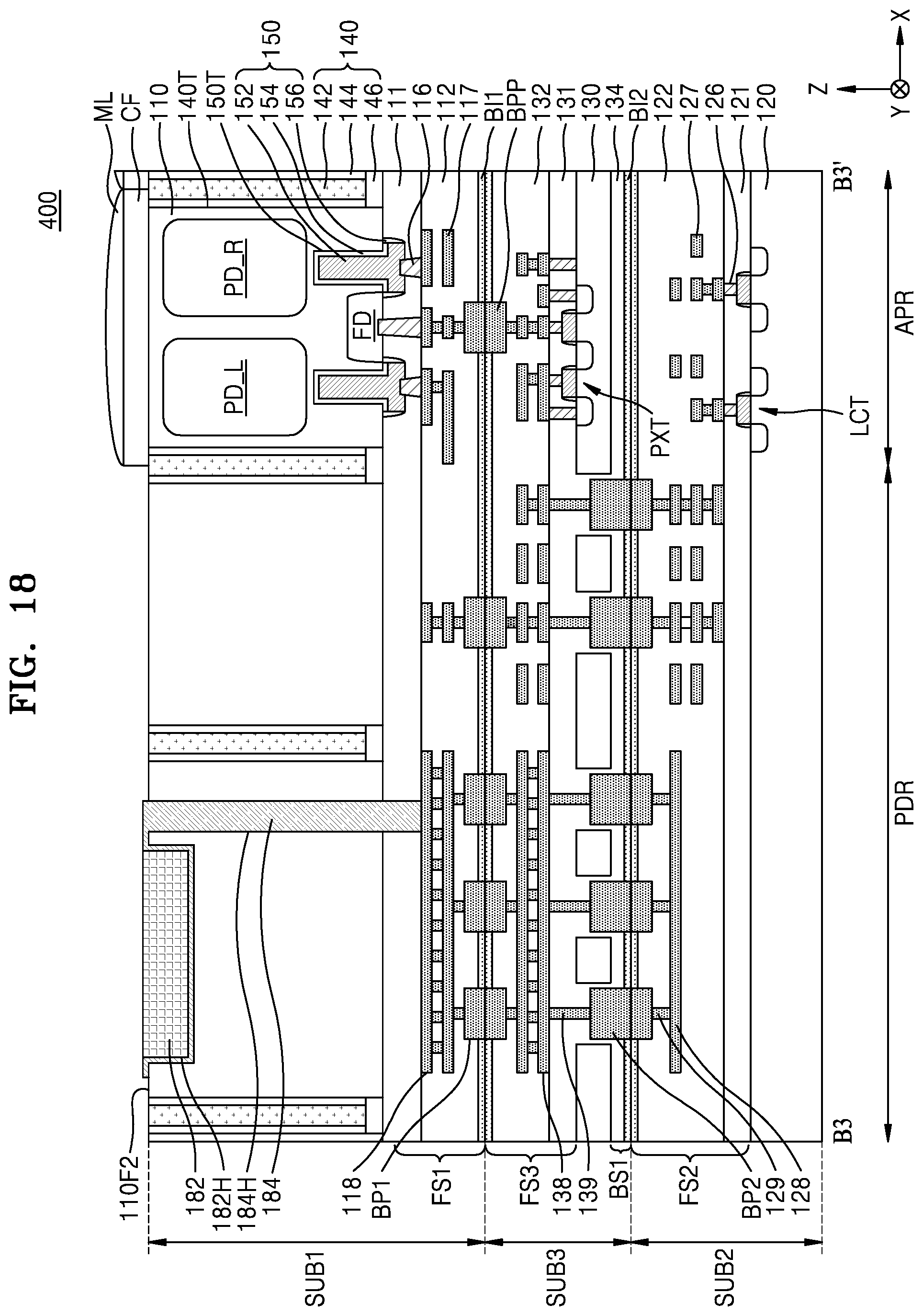 Patent US12588304 Figure 18 – Image sensor including a buried gate