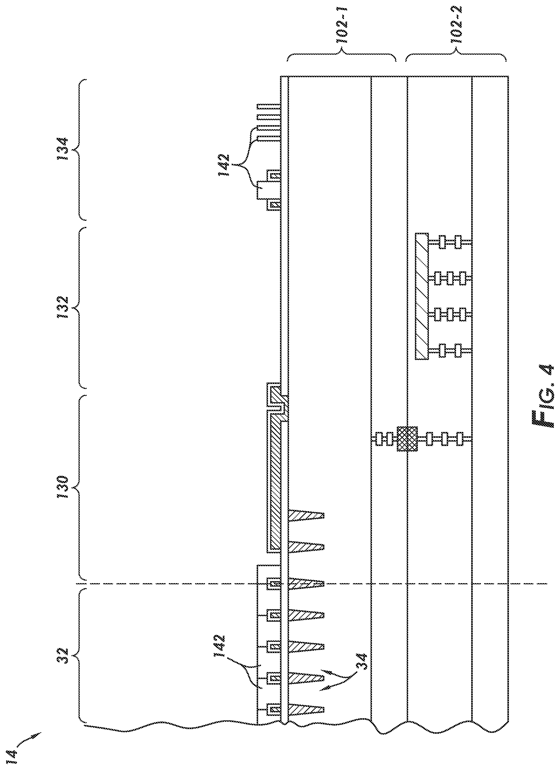 Patent US12588307 Figure 4 – Image sensor with a bond pad