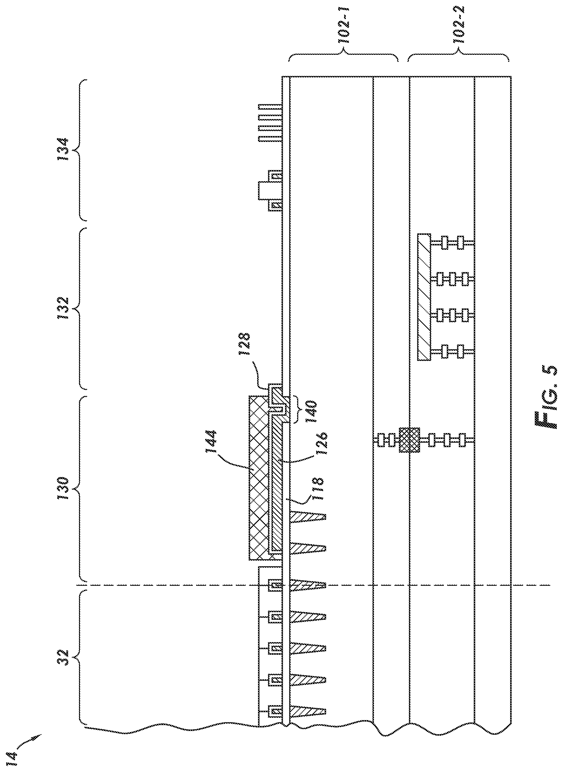 Patent US12588307 Figure 5 – Image sensor with a bond pad