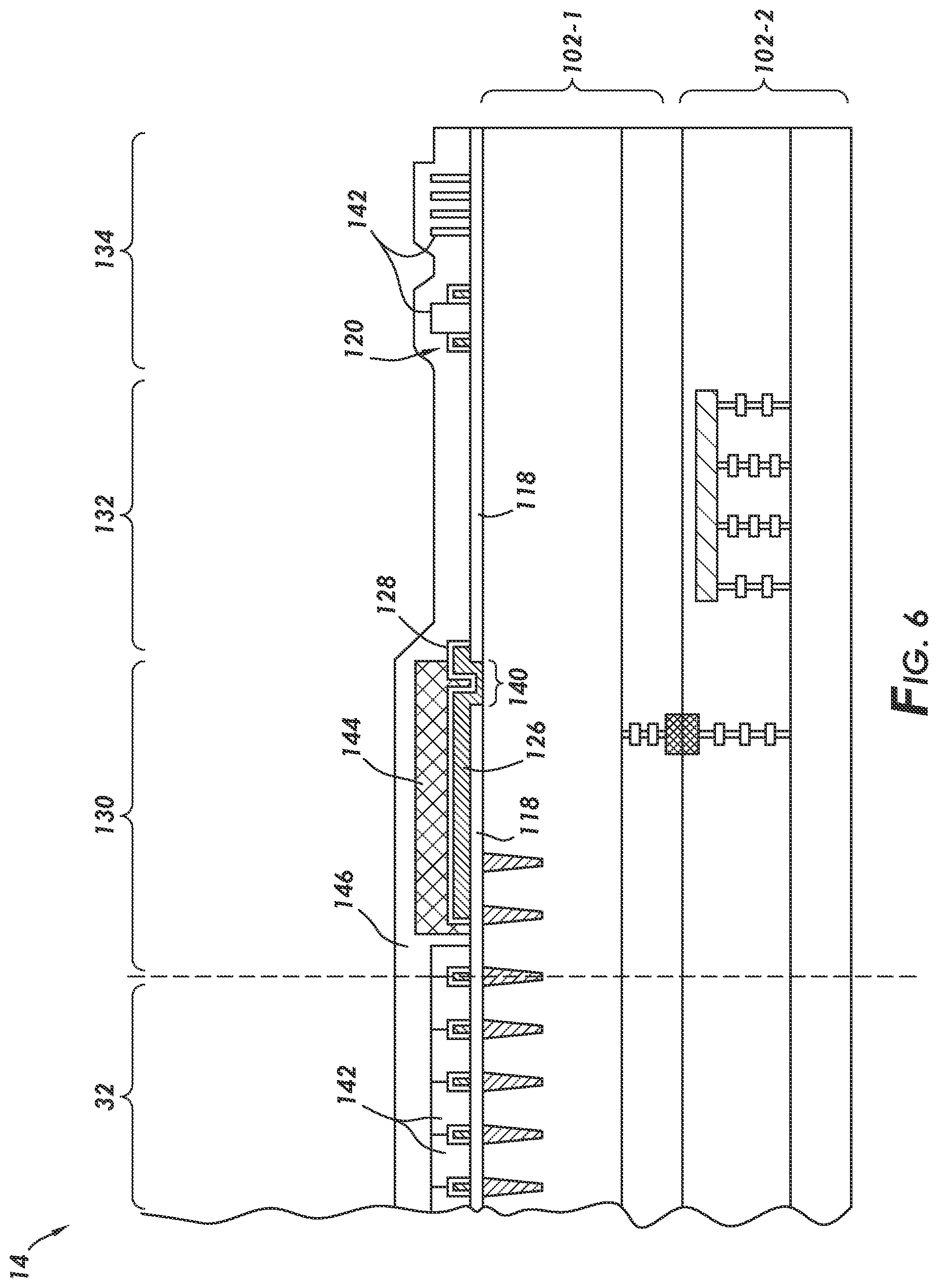 Patent US12588307 Figure 6 – Image sensor with a bond pad