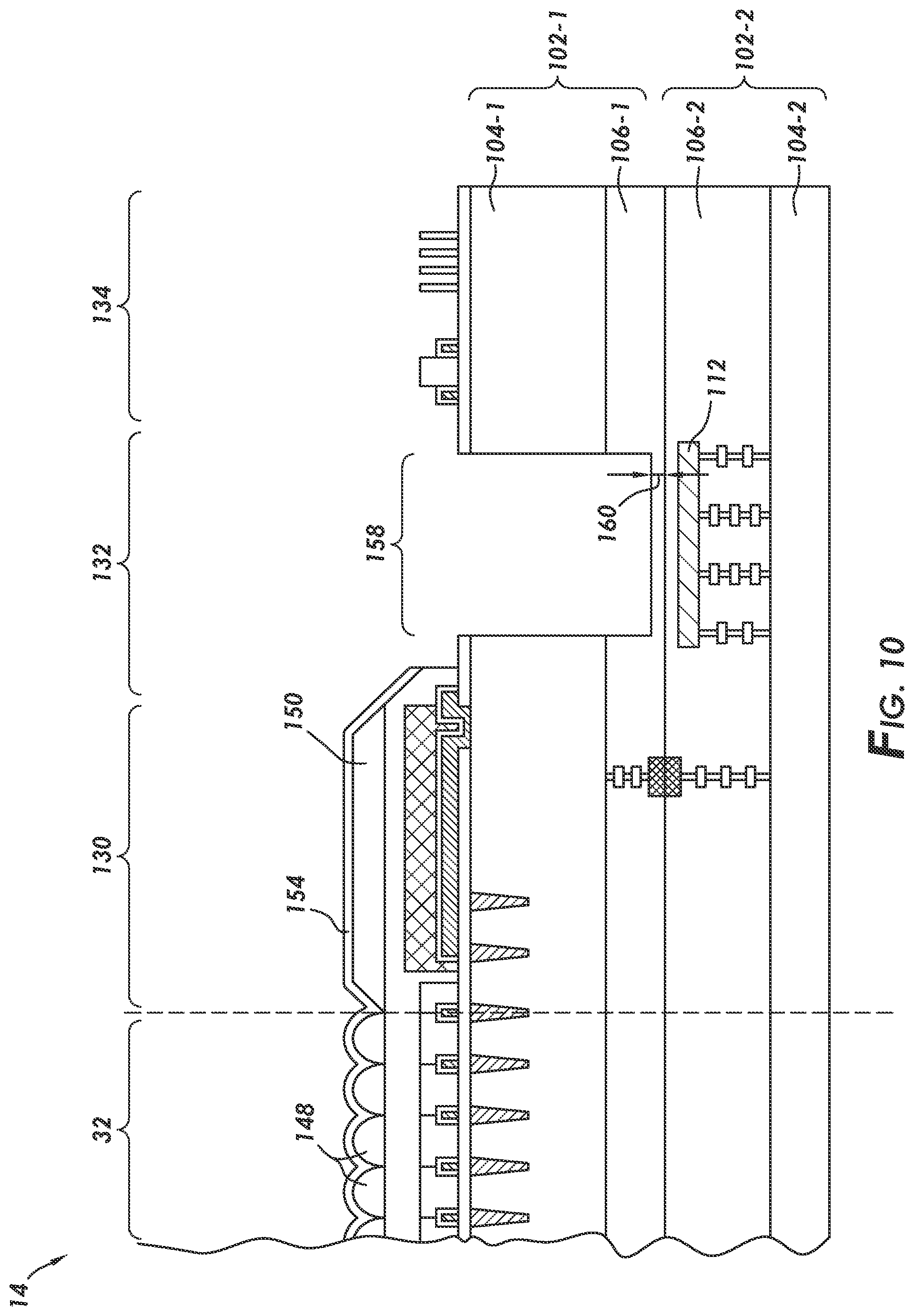 Patent US12588307 Figure 10 – Image sensor with a bond pad