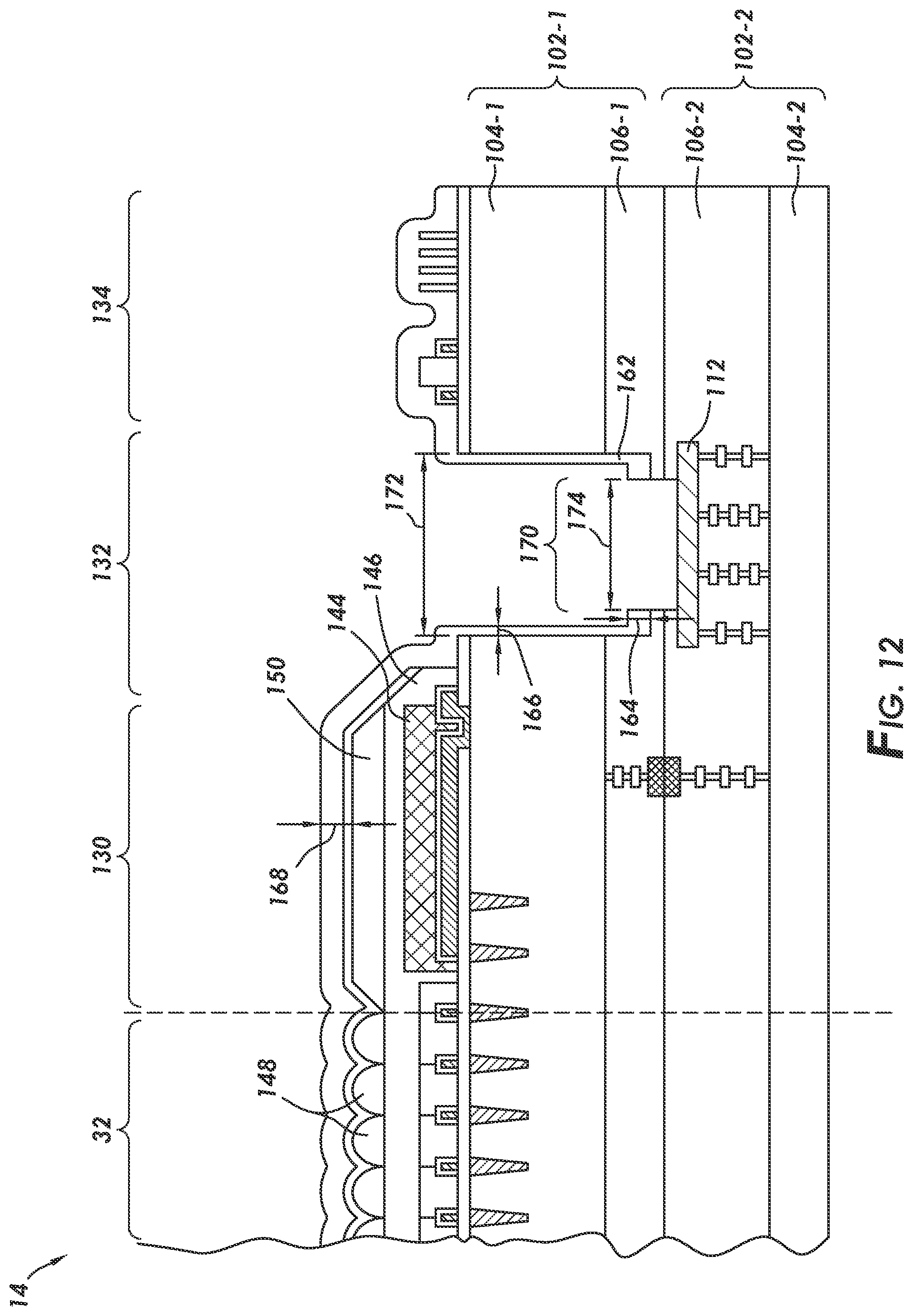 Patent US12588307 Figure 12 – Image sensor with a bond pad