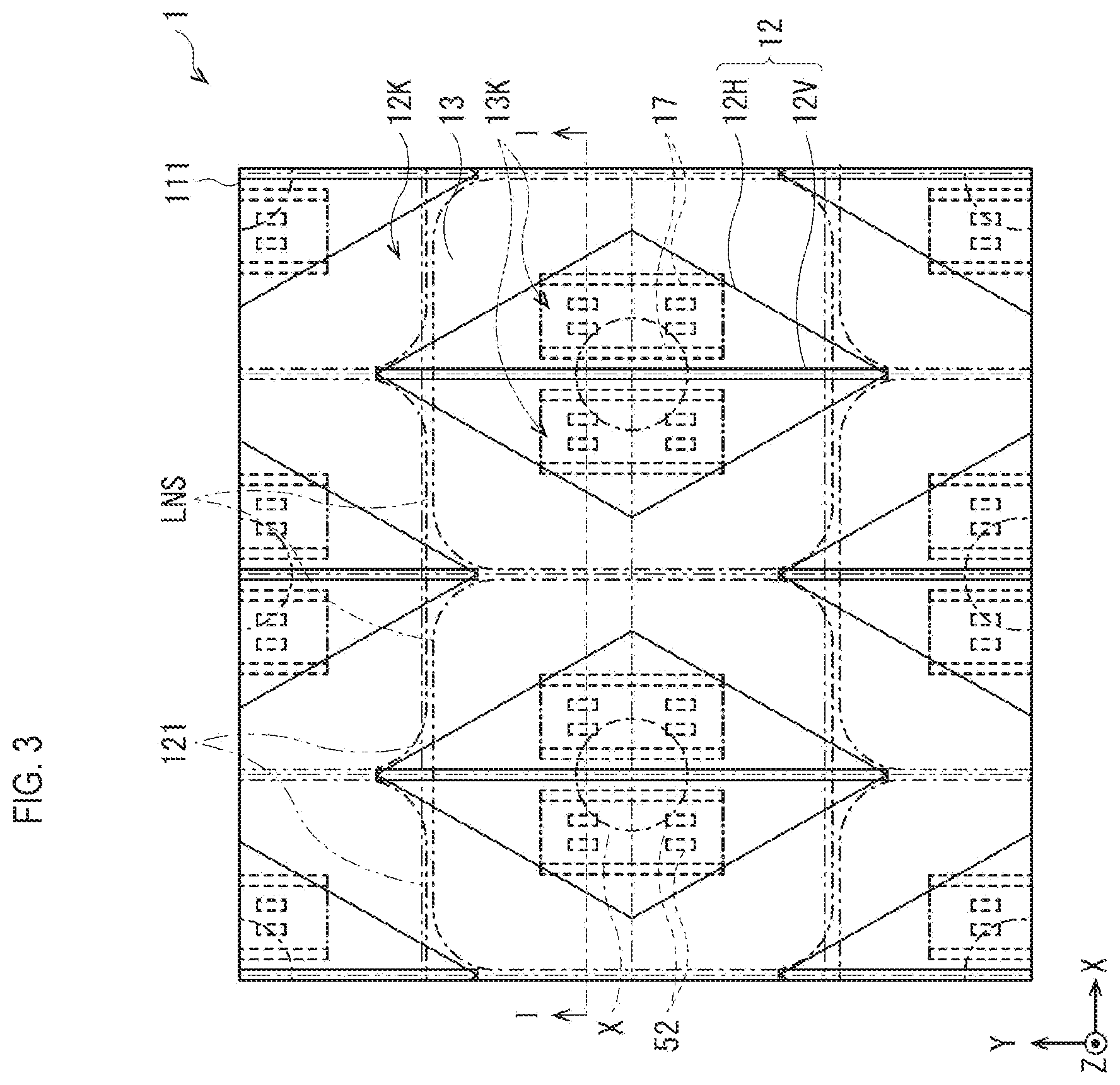 Patent US12588308 Figure 3 – Imaging device and electronic apparatus including at least one light-blocking section