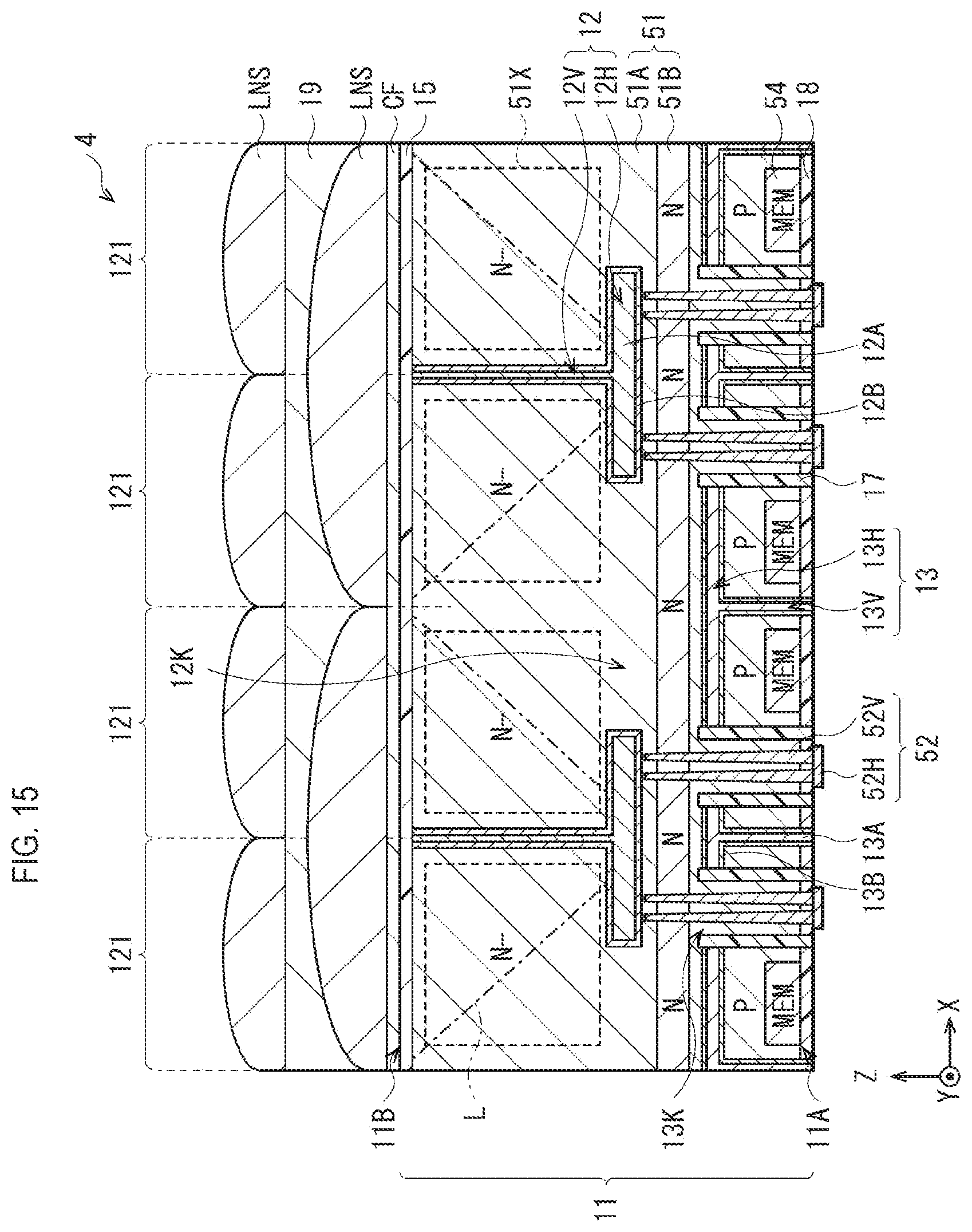 Patent US12588308 Figure 18 – Imaging device and electronic apparatus including at least one light-blocking section