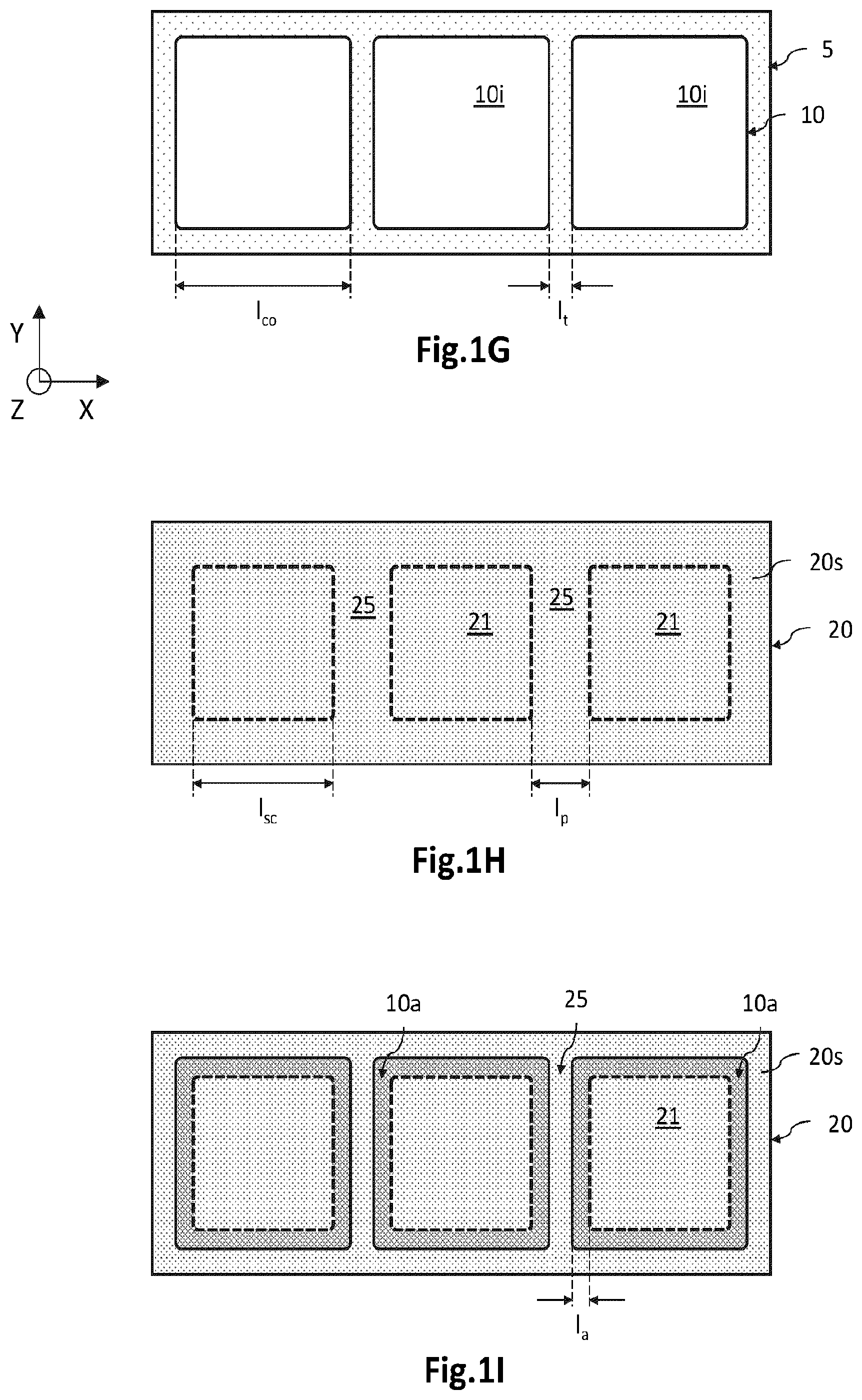 Patent US12588313 Figure 3 – Method for collective bending of microelectronic components including a transfer the microelectronic components then assembled to a temporary handle
