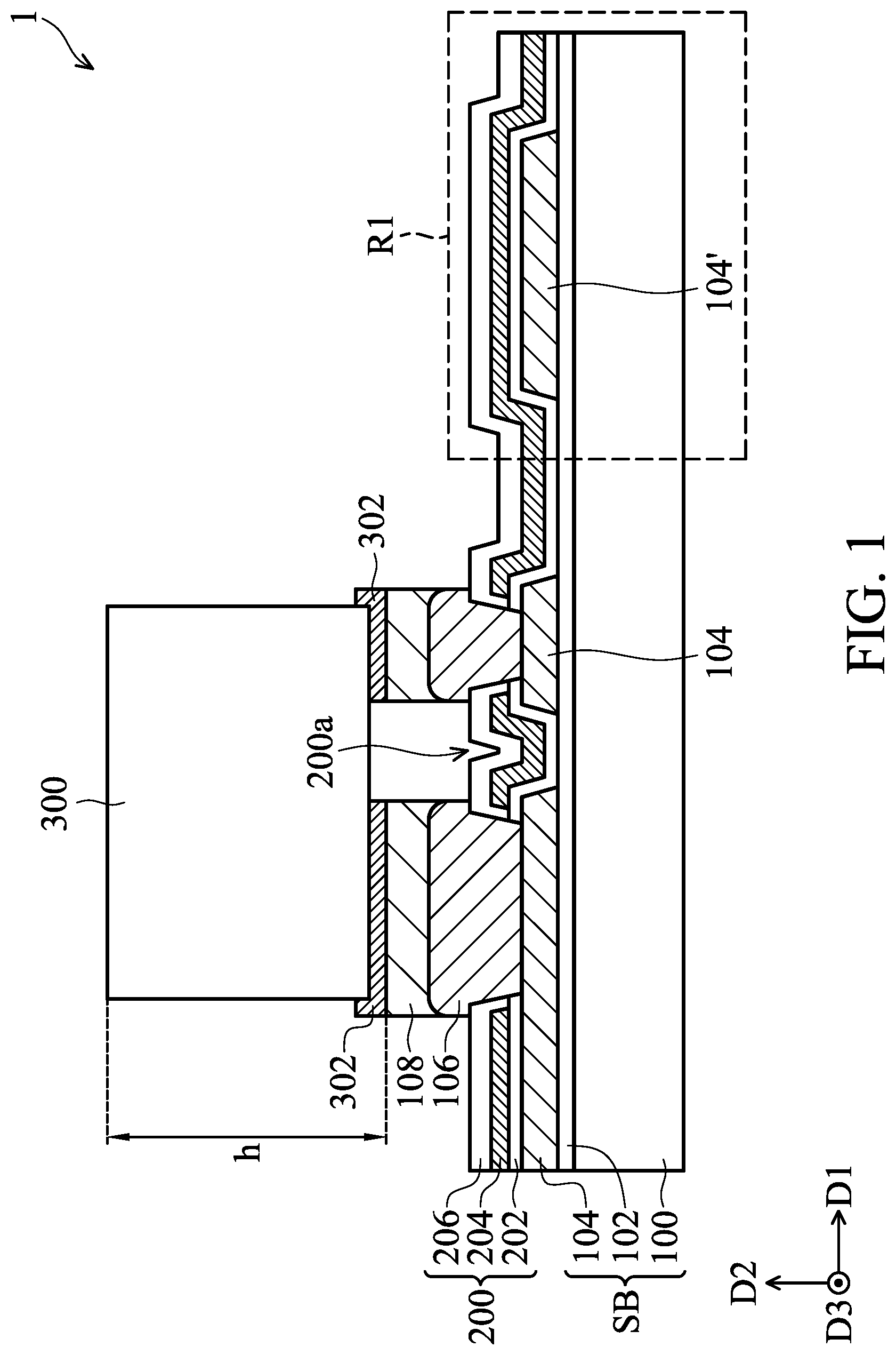 Patent US12588318 Figure 1 – Electronic device