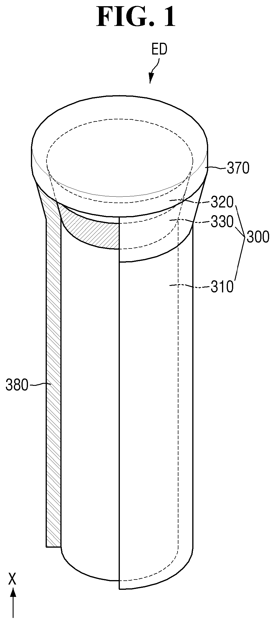Patent US12588319 — Light-emitting device, manufacturing method therefor, and display apparatus — Figure 1