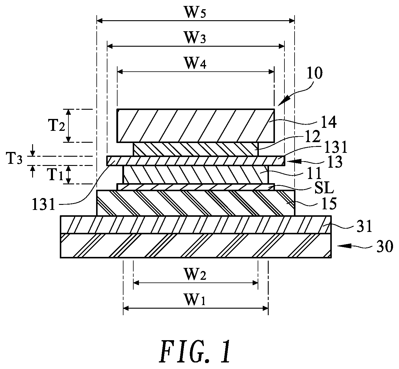 Patent US12588322 Figure 1 – Micro light-emitting diode structure and display panel device
