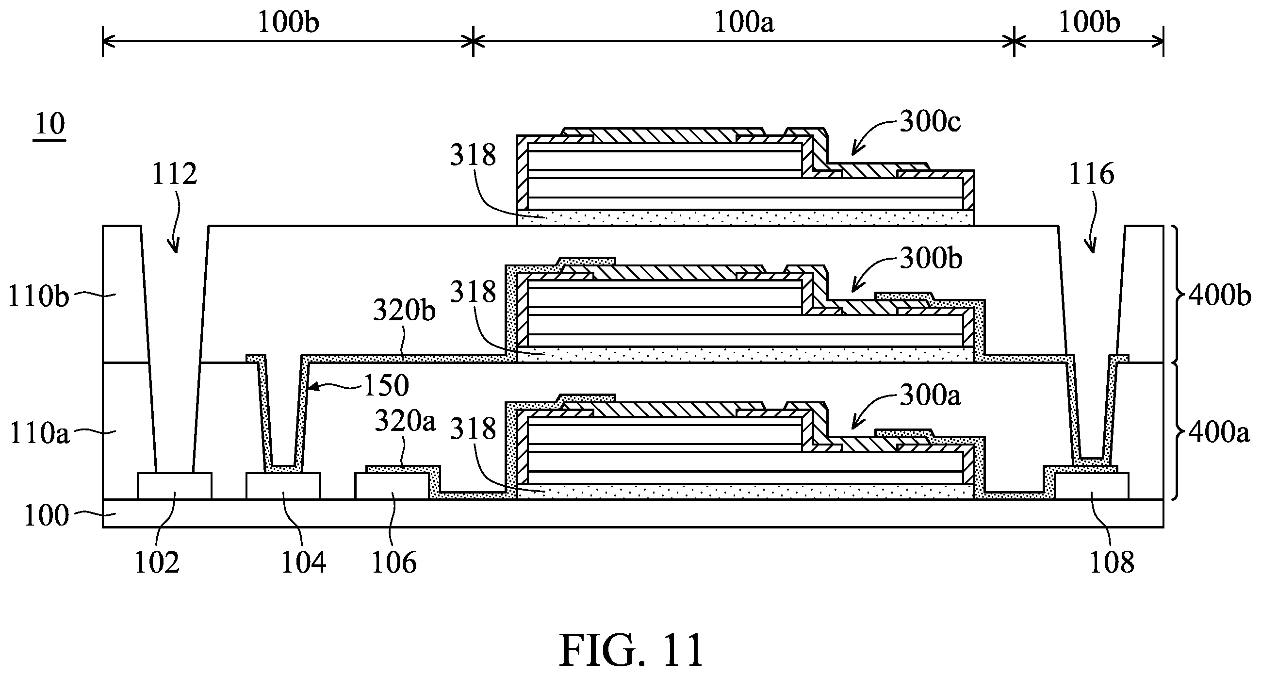 Patent US12588324 Figure 9 – Package structure and forming method thereof