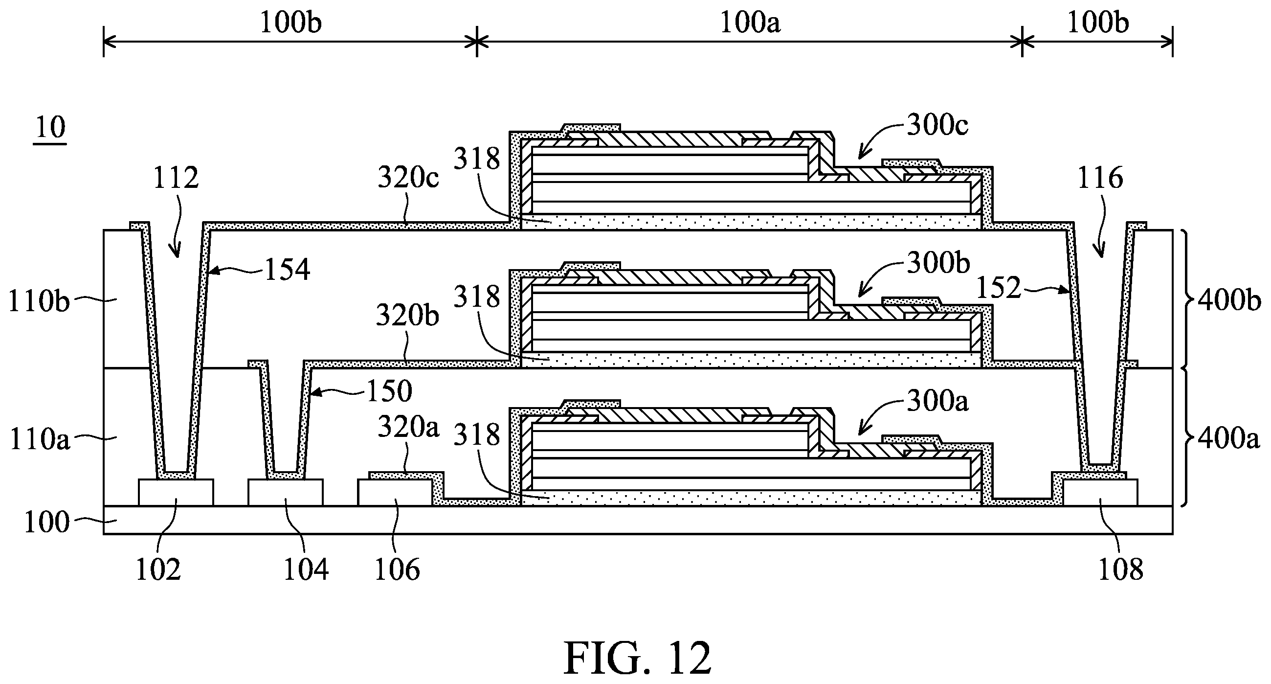 Patent US12588324 Figure 10 – Package structure and forming method thereof