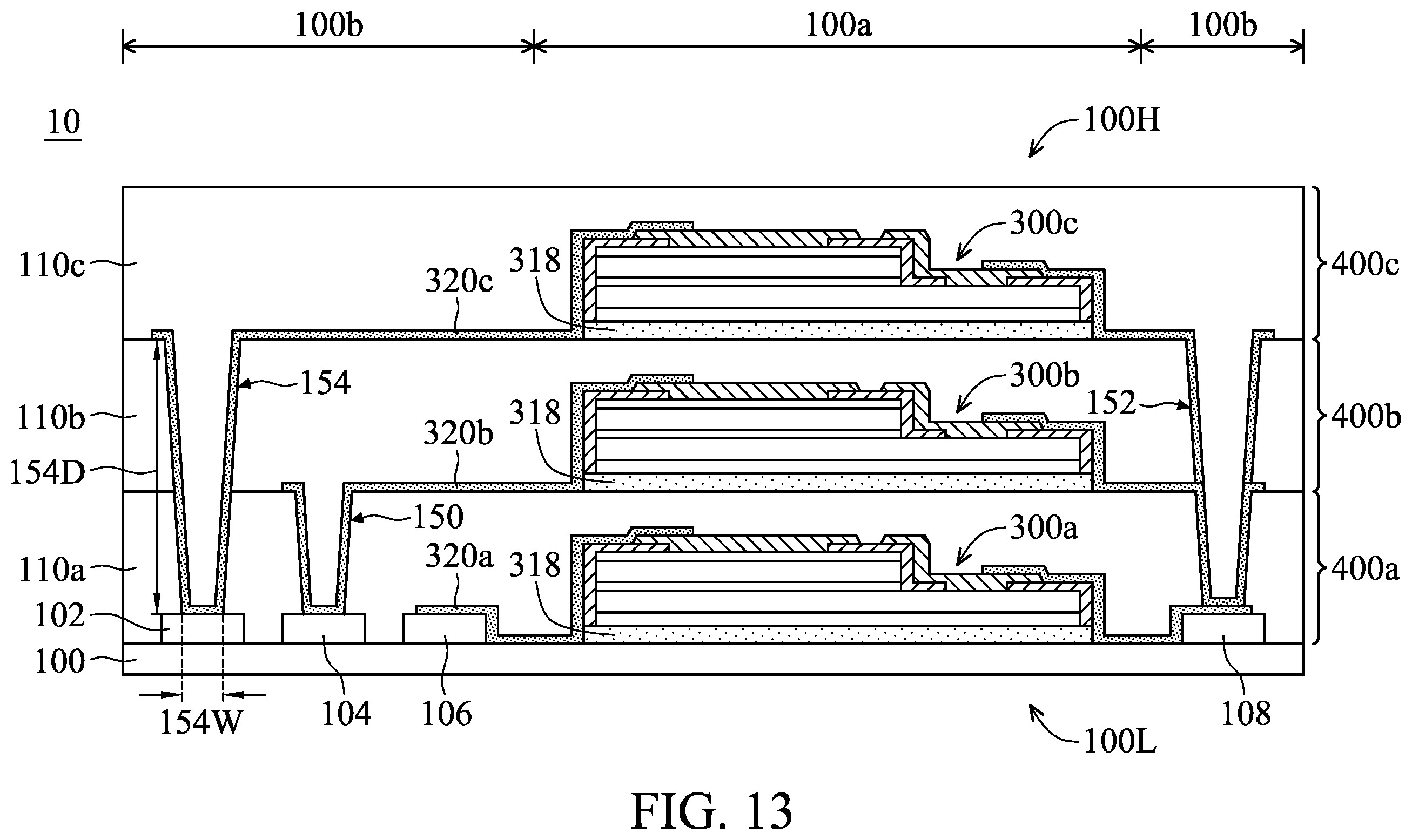 Patent US12588324 Figure 11 – Package structure and forming method thereof