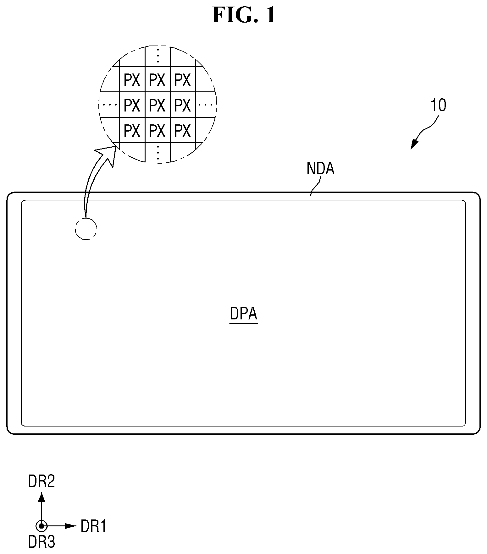 Patent US12588325 Figure 1 – Display device