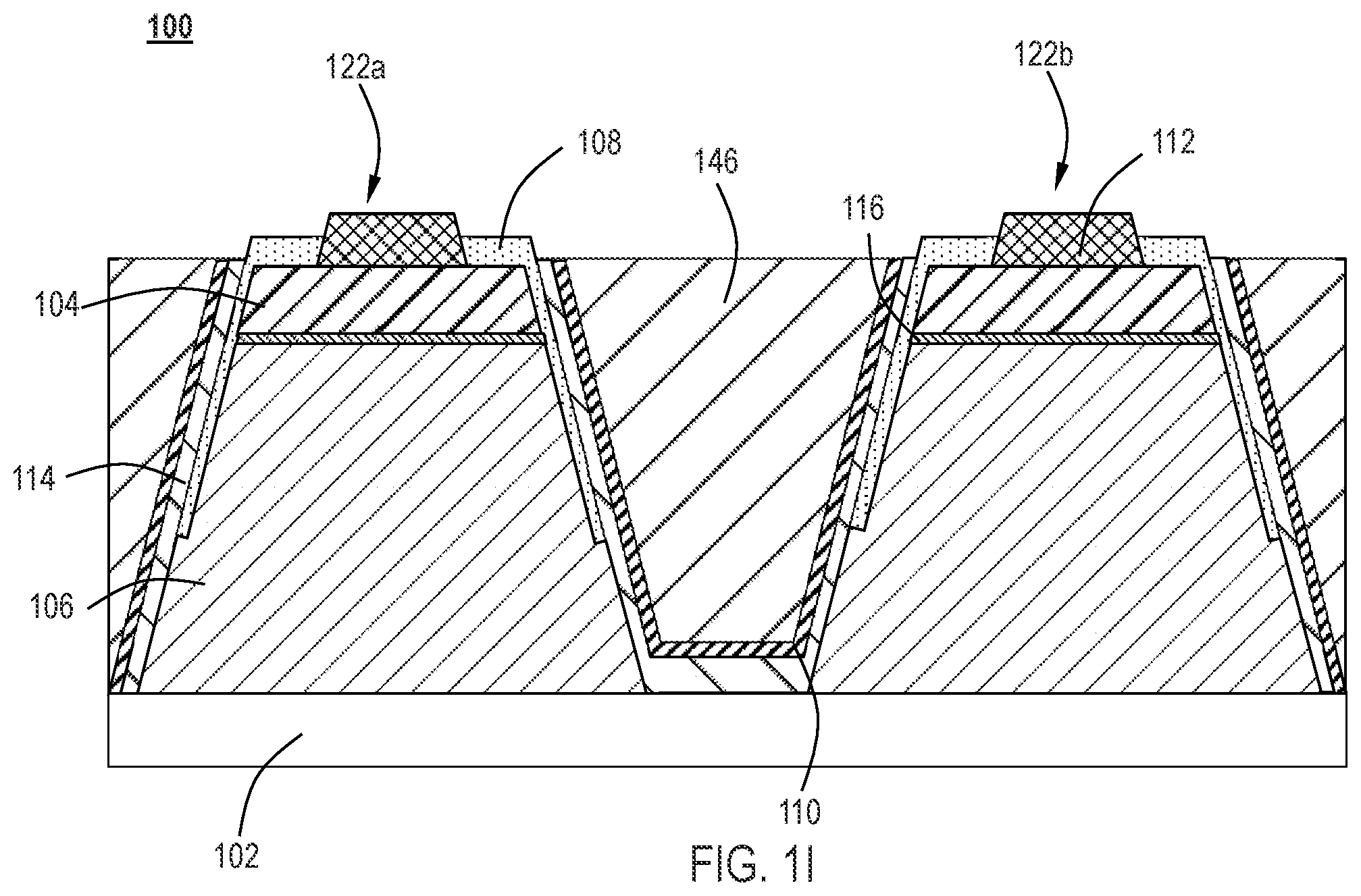 Patent US12588326 Figure 5 – Composite cathode contact for monolithically integrated micro-LEDs, mini-LEDs and LED arrays