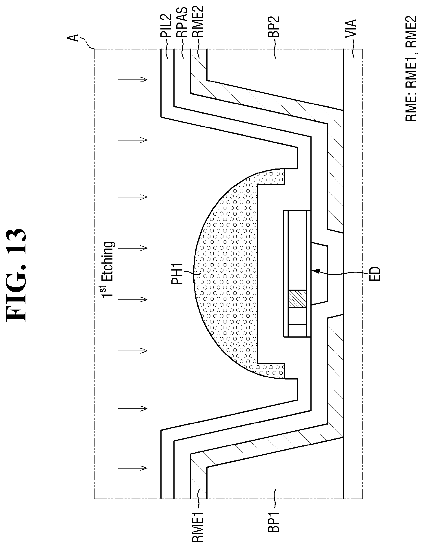 Patent US12588327 Figure 13 – Display device and method for fabrication thereof