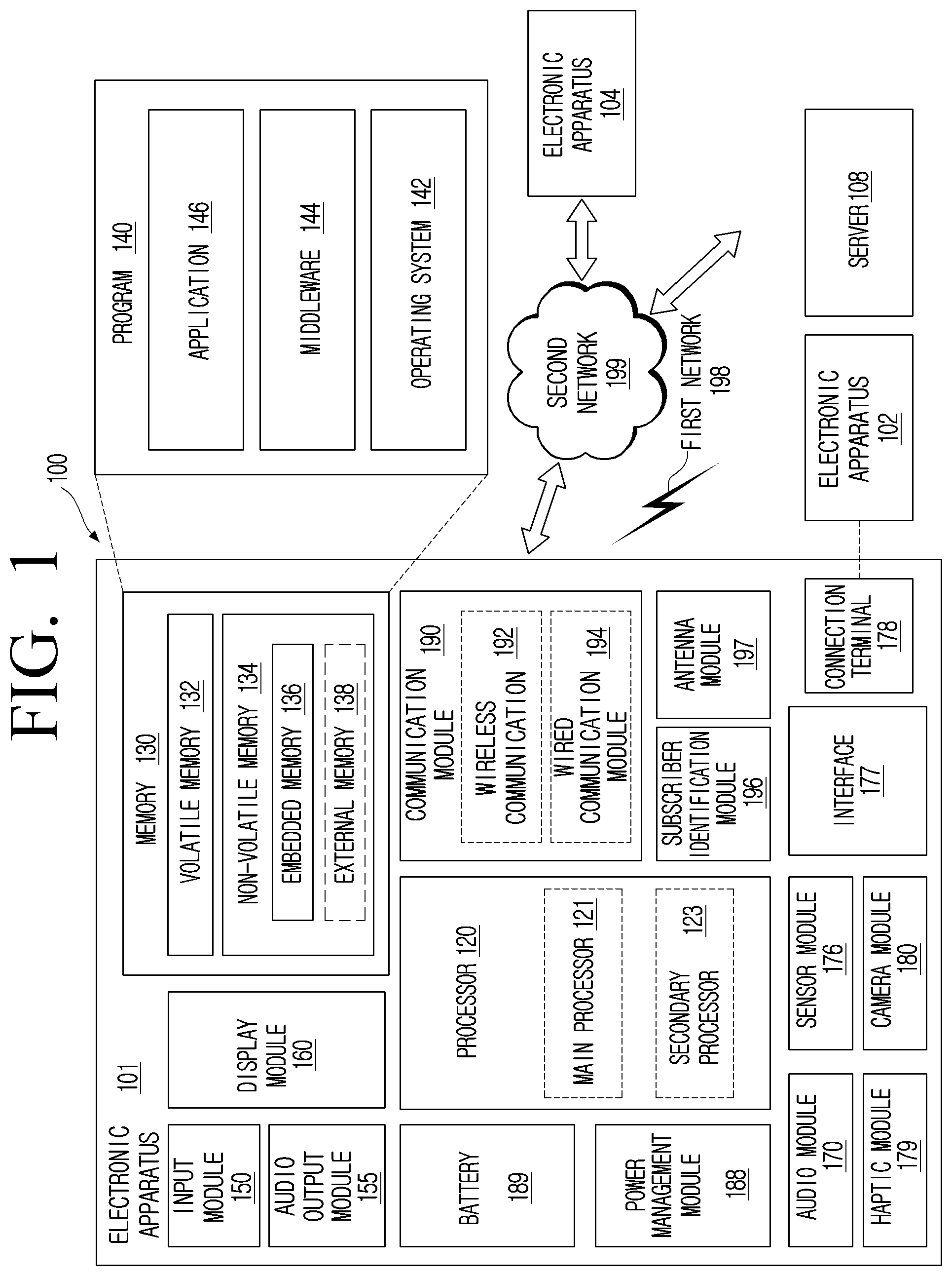 Patent US12588330 Figure 1 – Display module with encapsulated color conversion layer and electronic apparatus including the same