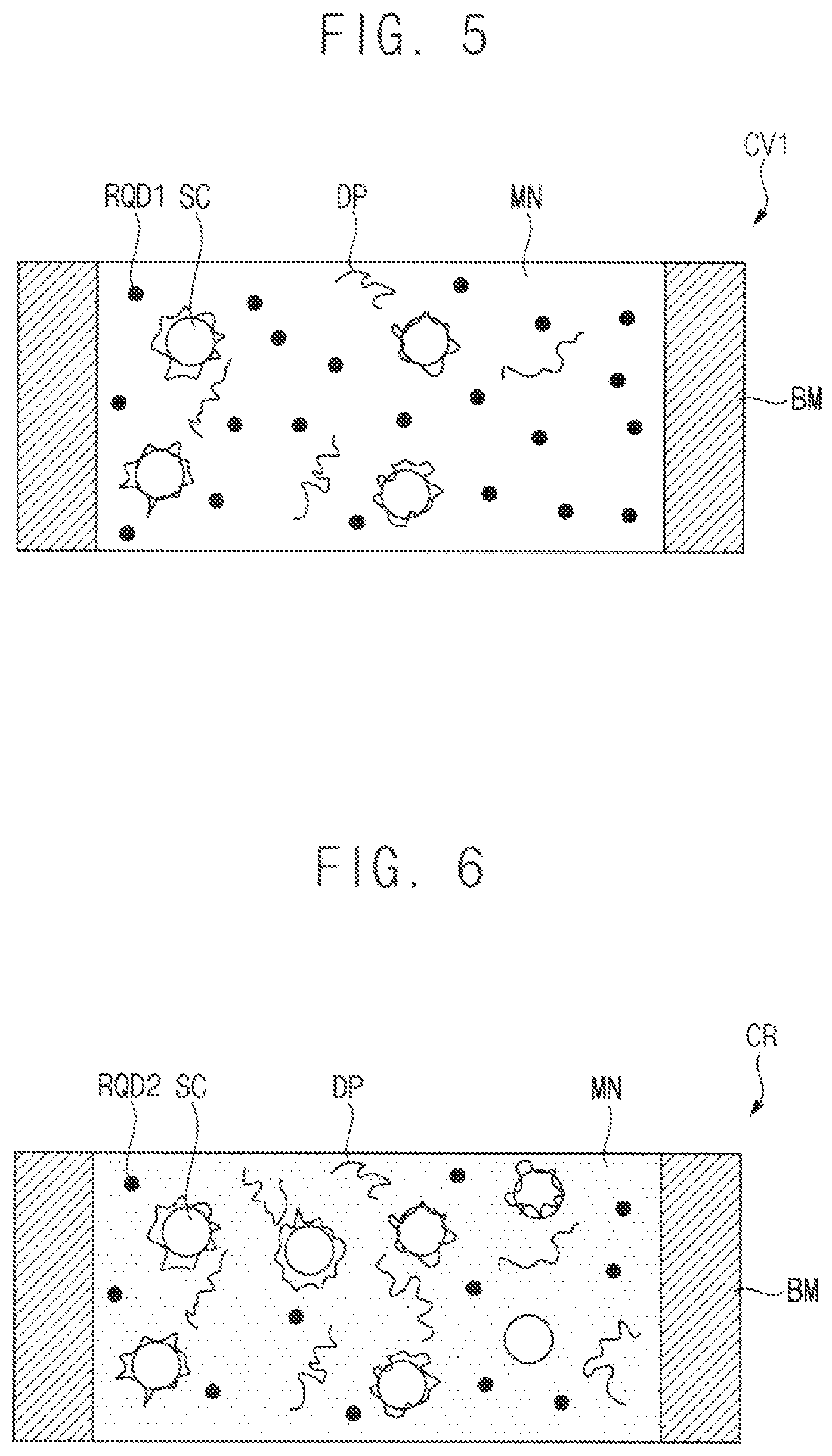 Patent US12588332 Figure 5 – Display device having color conversion and color reinforcement patterns