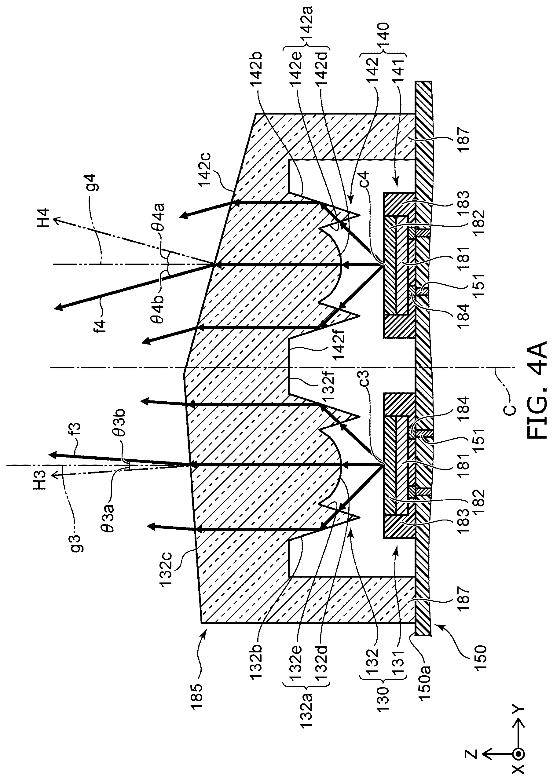 Patent US12588334 Figure 5 – Light-emitting module and lens