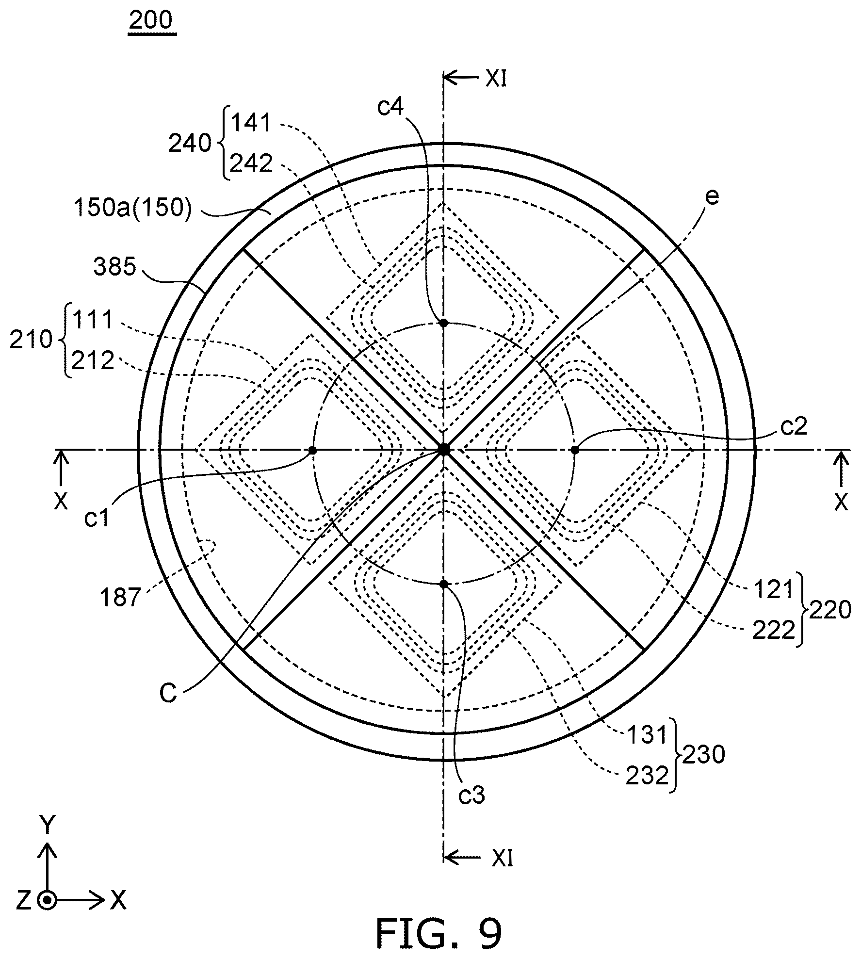 Patent US12588334 Figure 12 – Light-emitting module and lens