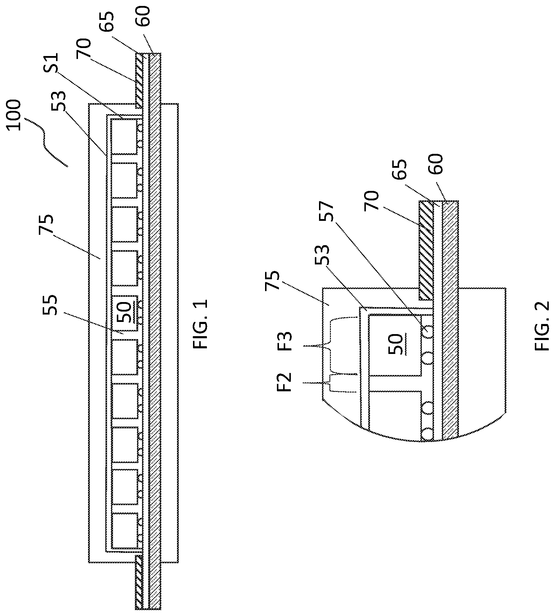 Patent US12588335 Figure 1 – Light emitting diode filament including flip chip light emitting diodes to reduce the amount of phosphor that is integrated into the filament