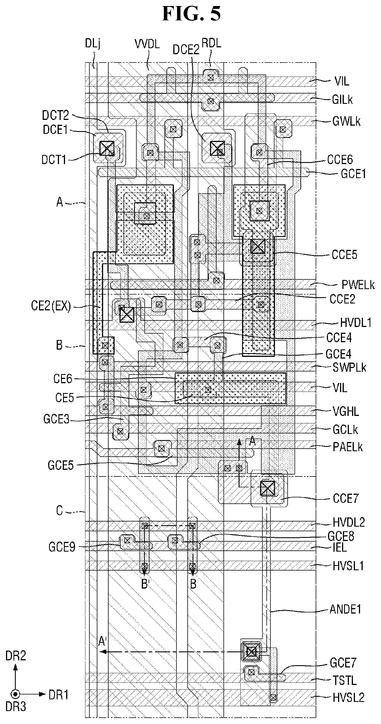 Patent US12588337 Figure 5 – Display device and tiled display device