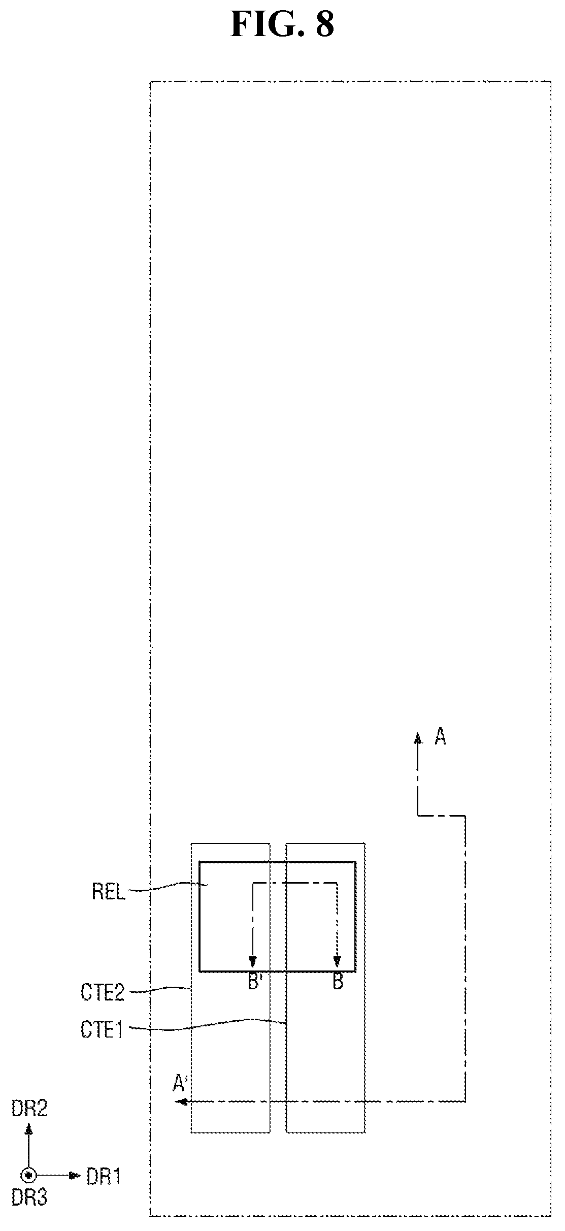 Patent US12588337 Figure 8 – Display device and tiled display device