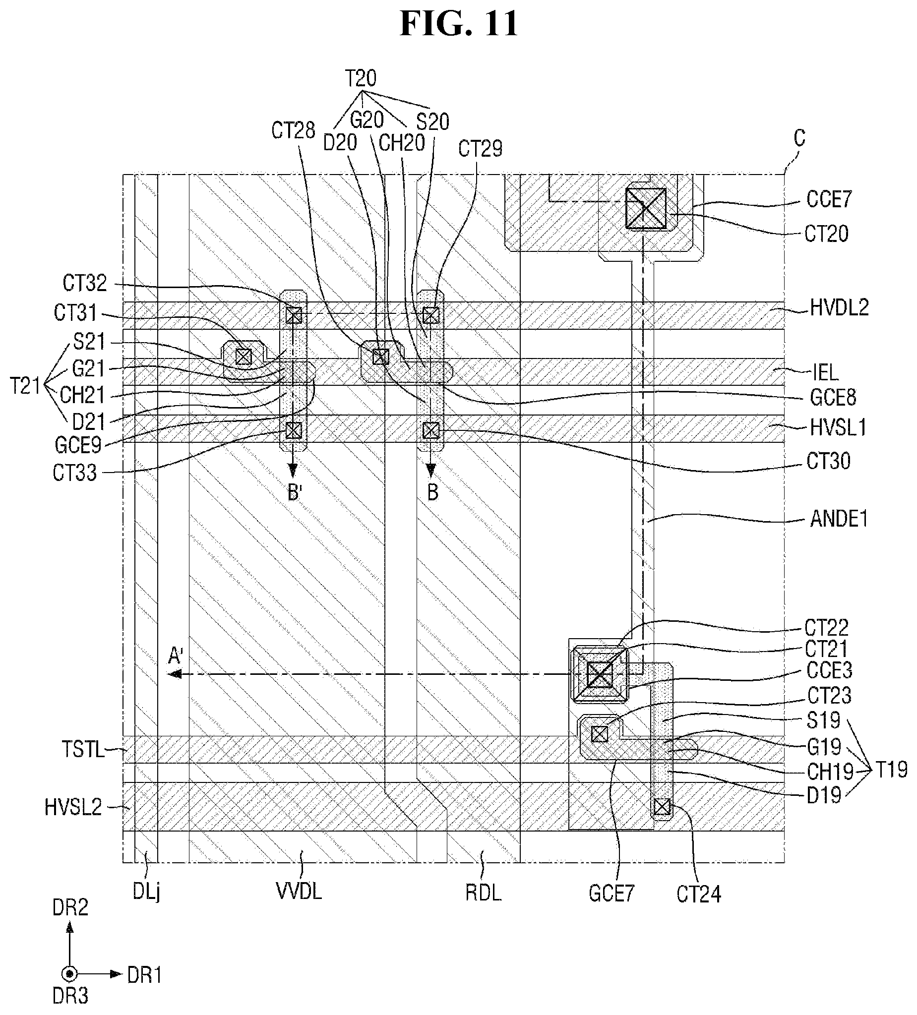 Patent US12588337 Figure 11 – Display device and tiled display device