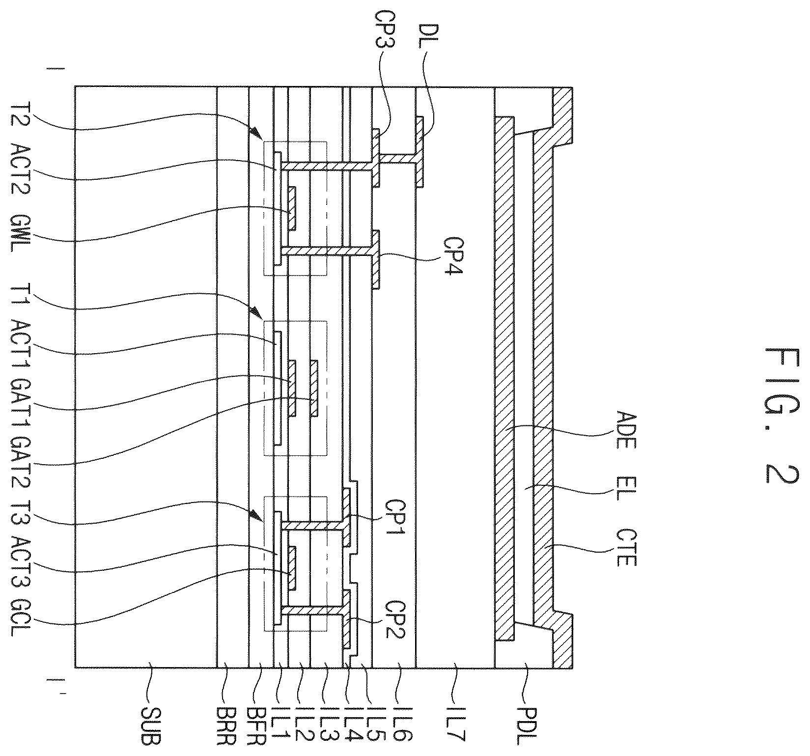 Patent US12588340 Figure 2 – Display device