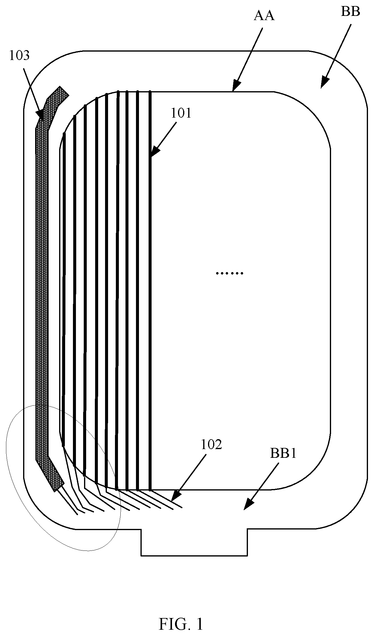 Patent US12588341 Figure 1 – Display panel and electronic device