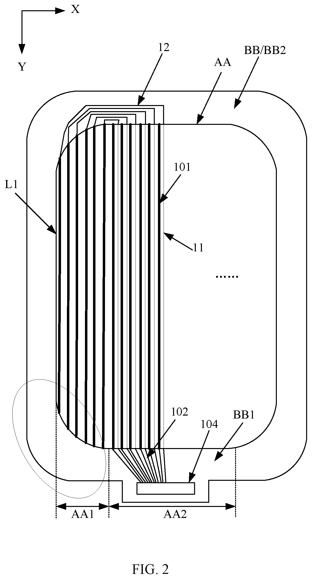 Patent US12588341 Figure 2 – Display panel and electronic device