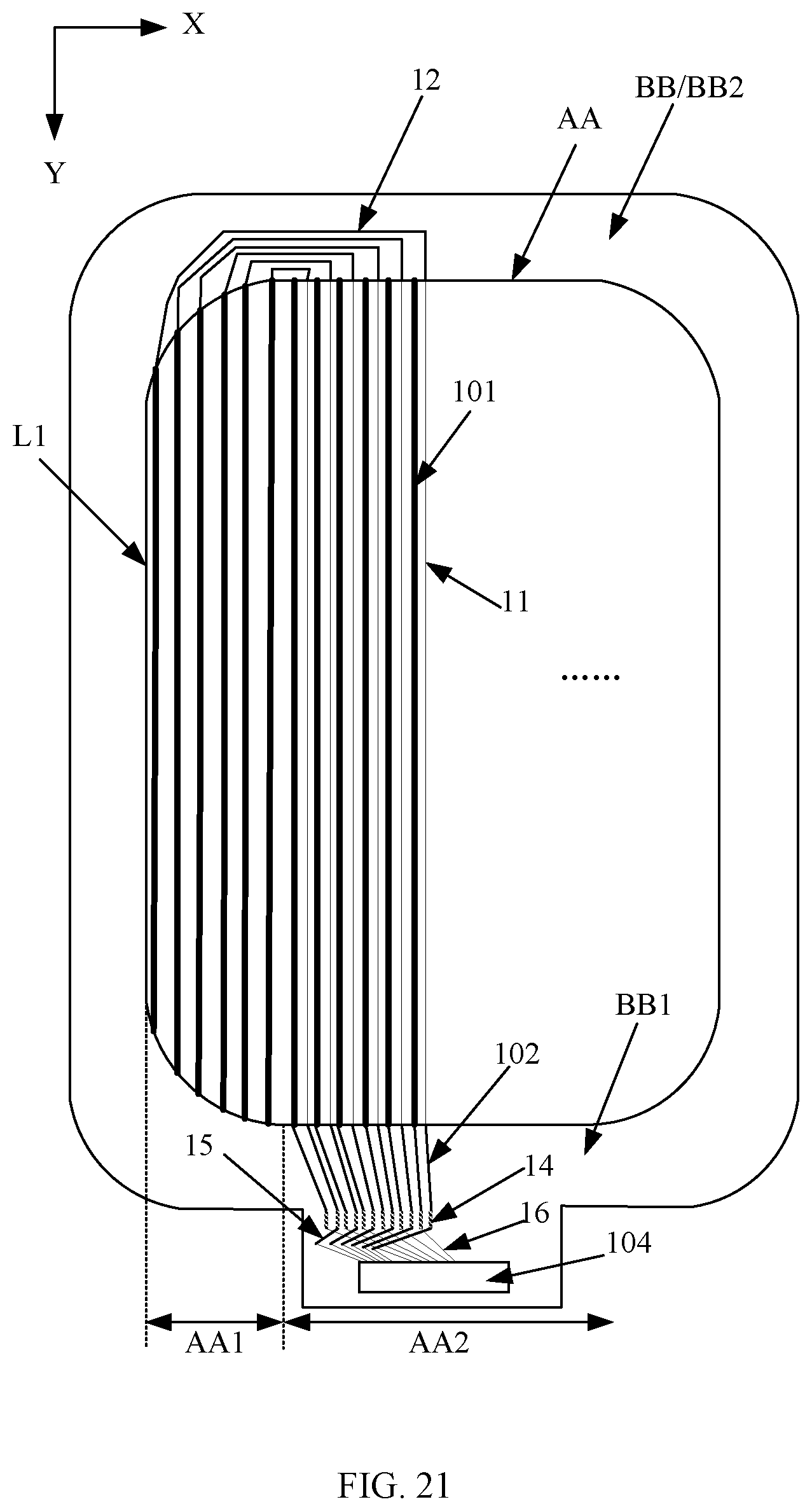 Patent US12588341 Figure 19 – Display panel and electronic device