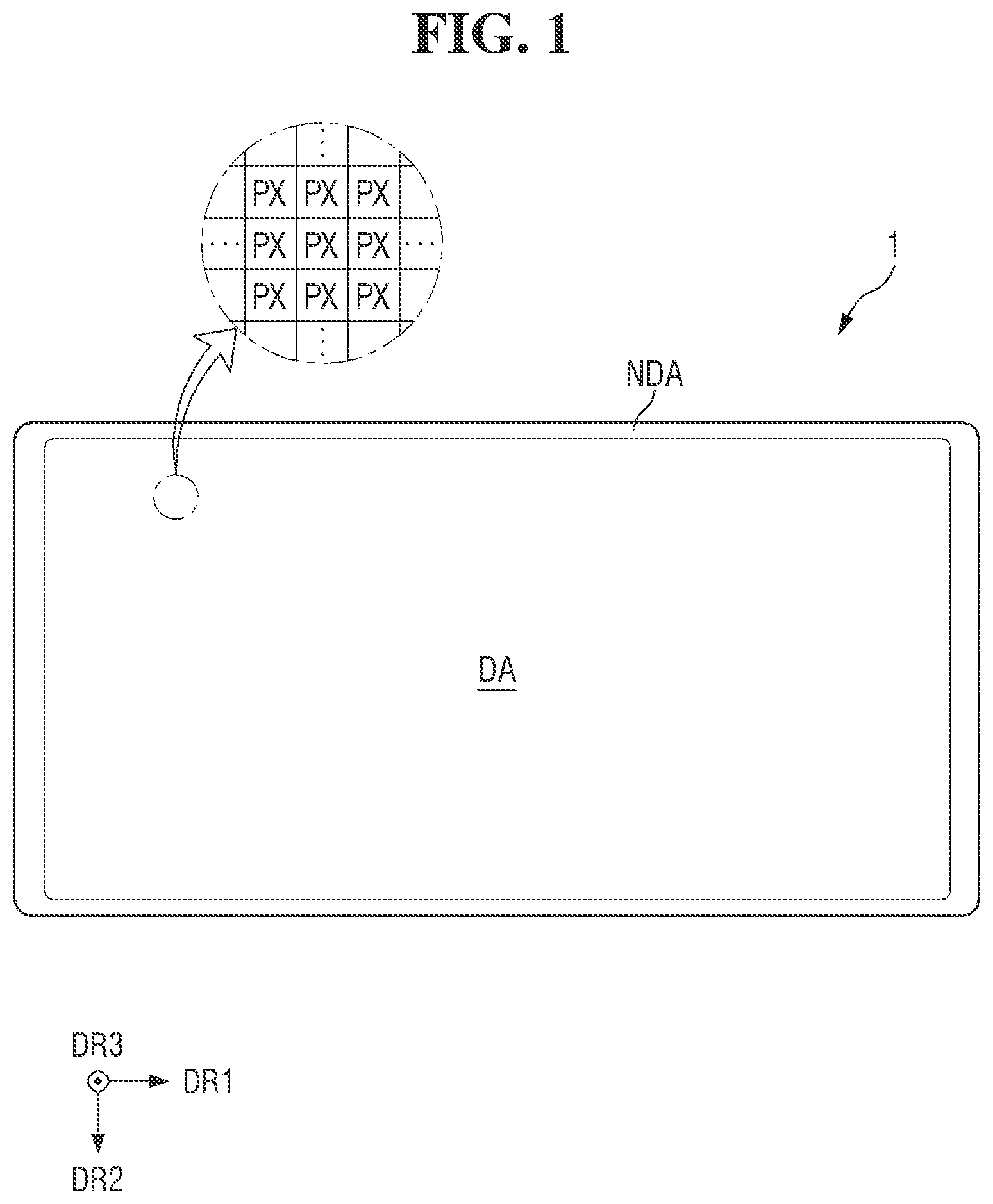 Patent US12588343 Figure 1 – Display device