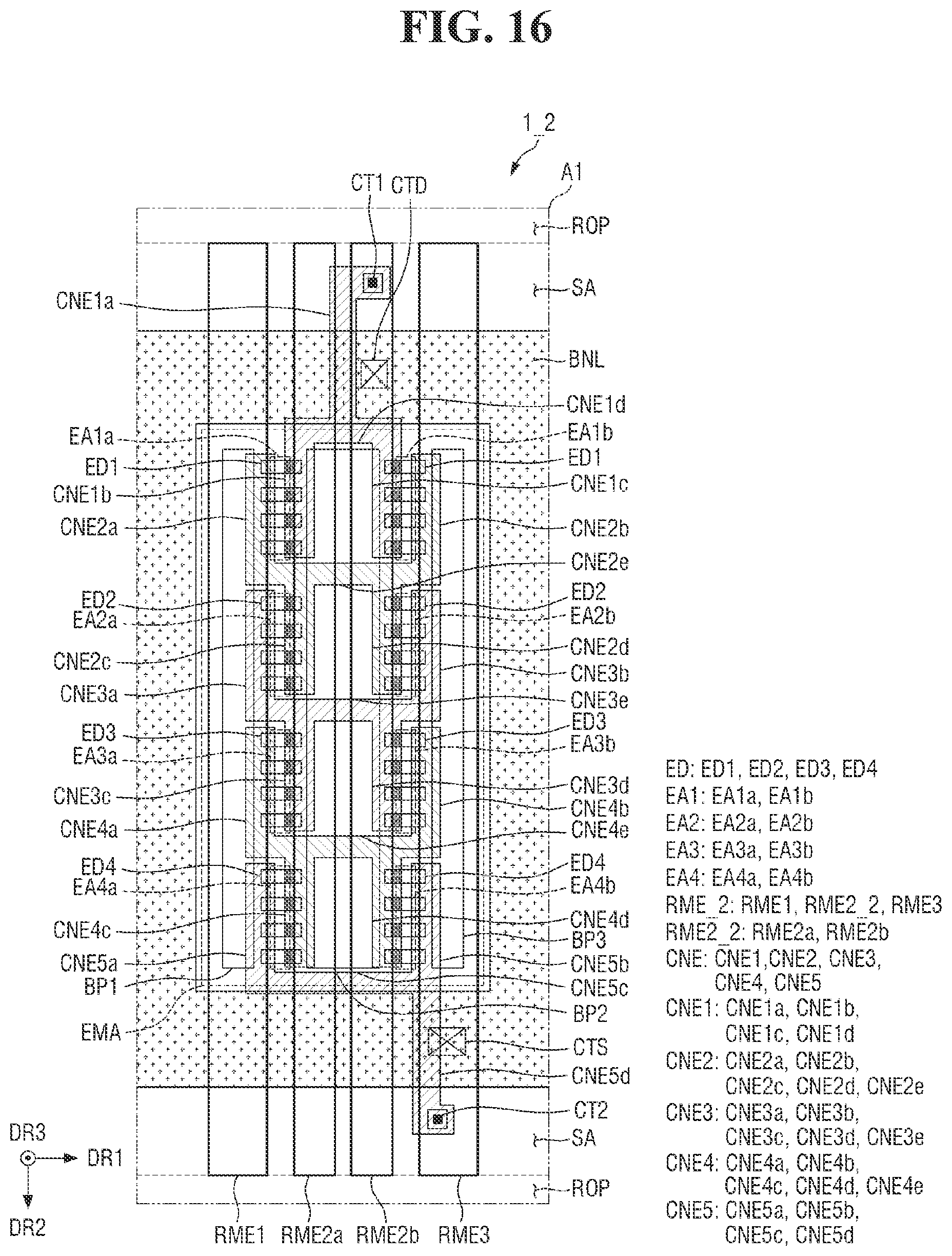 Patent US12588343 Figure 16 – Display device