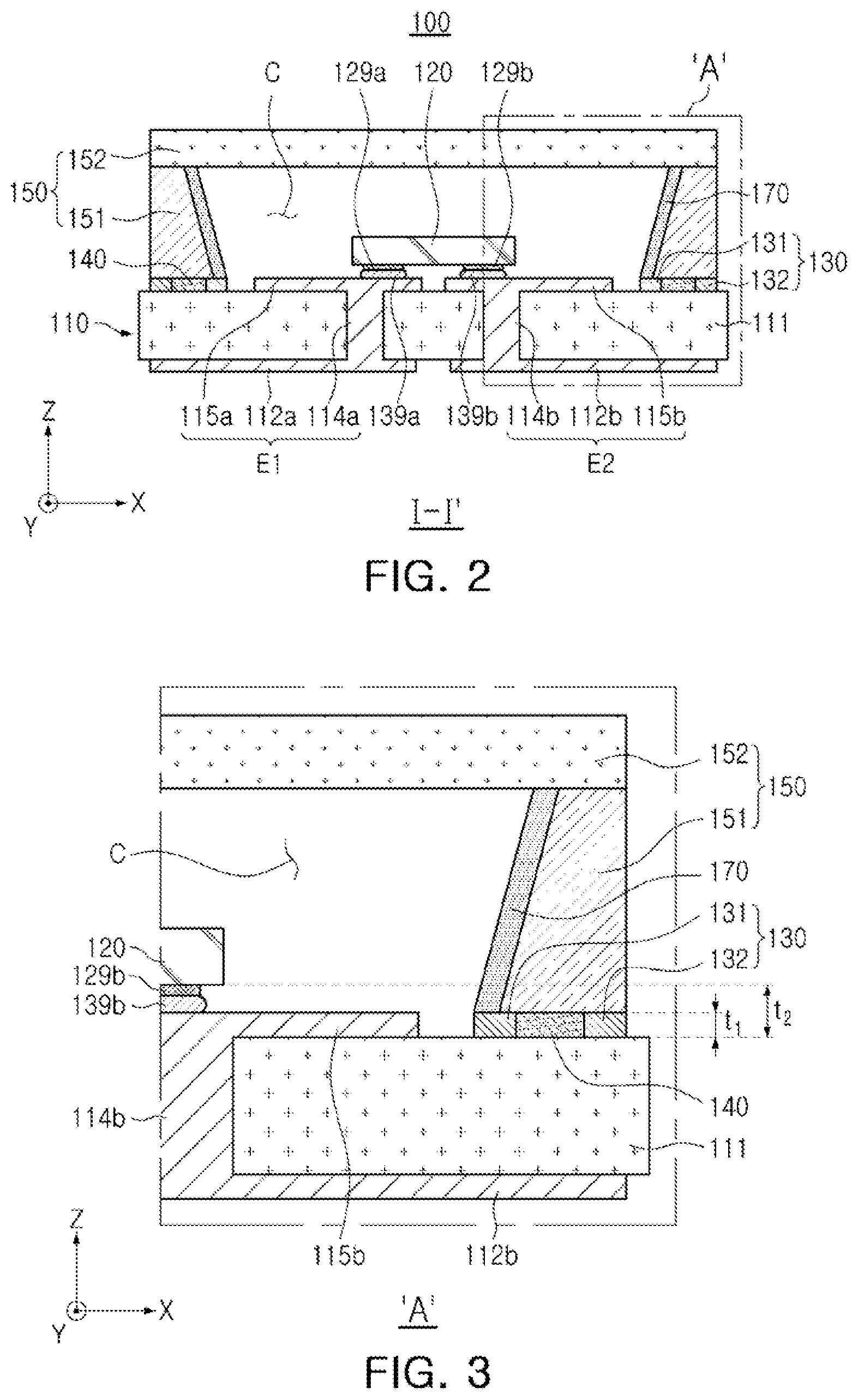 Patent US12588344 Figure 2 – Semiconductor light emitting device package