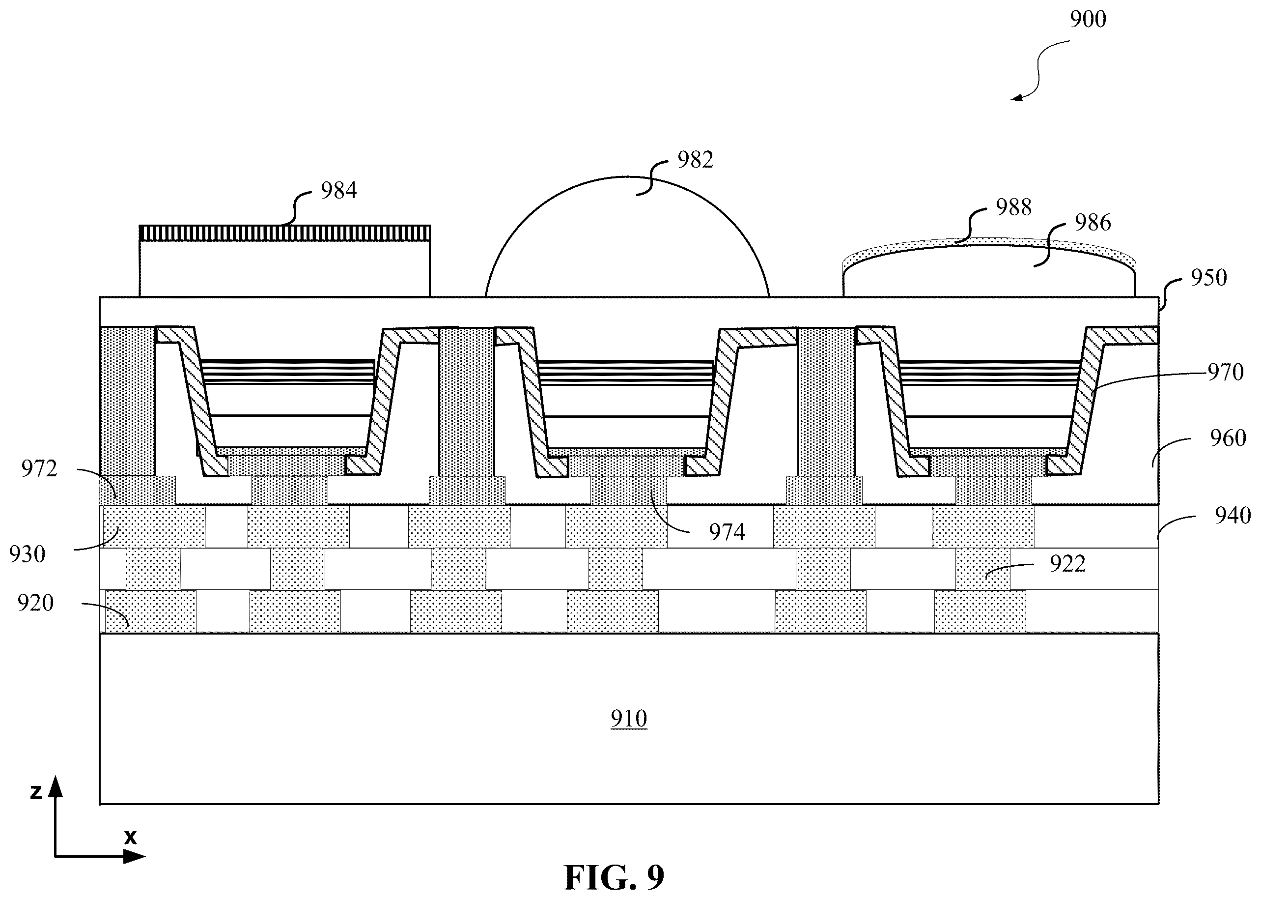 Patent US12588345 Figure 8 – MQW size reduction for improved external quantum efficiency