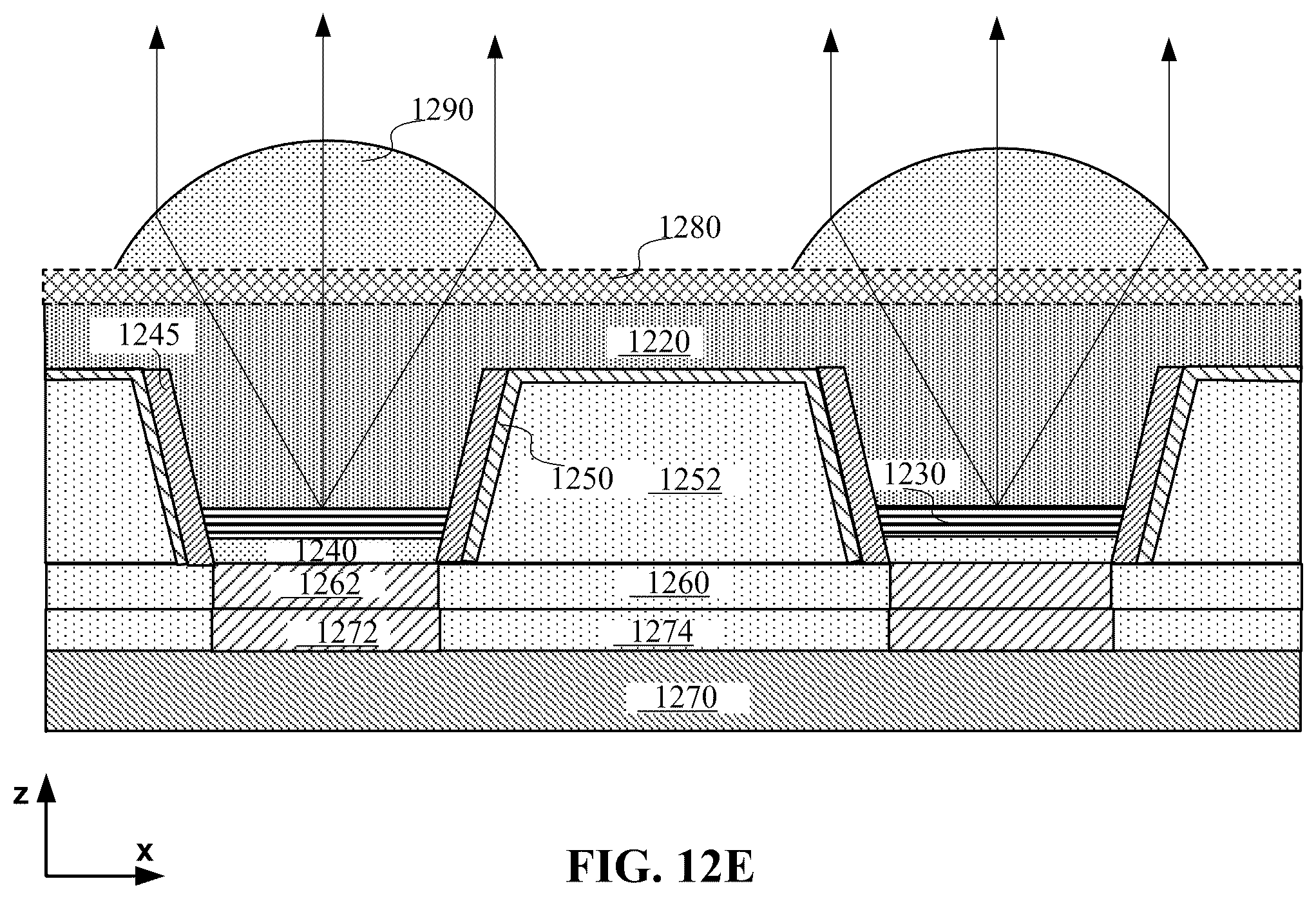 Patent US12588345 Figure 12 – MQW size reduction for improved external quantum efficiency