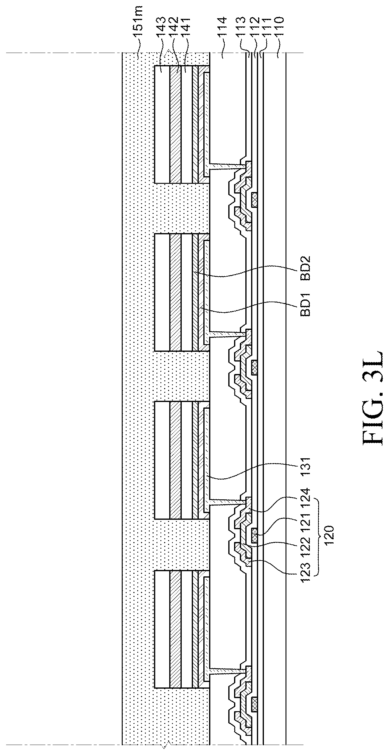 Patent US12588346 Figure 14 – Display device and method of fabricating the same