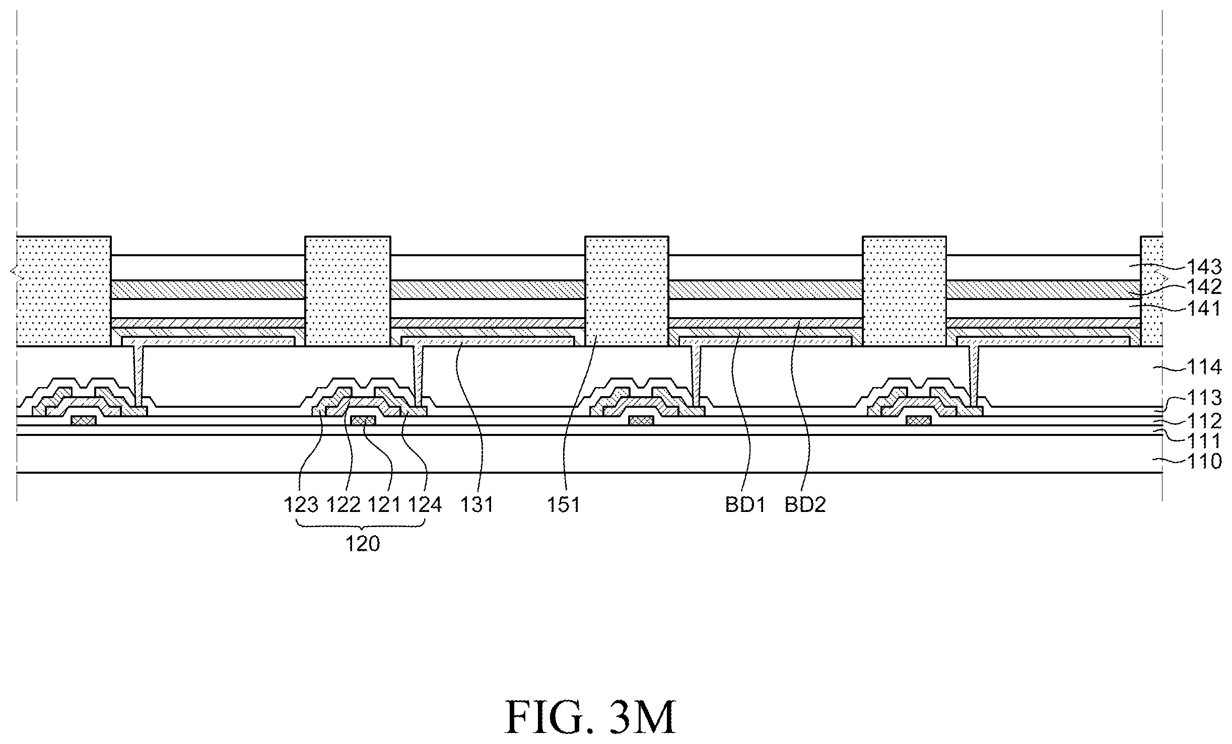 Patent US12588346 Figure 15 – Display device and method of fabricating the same