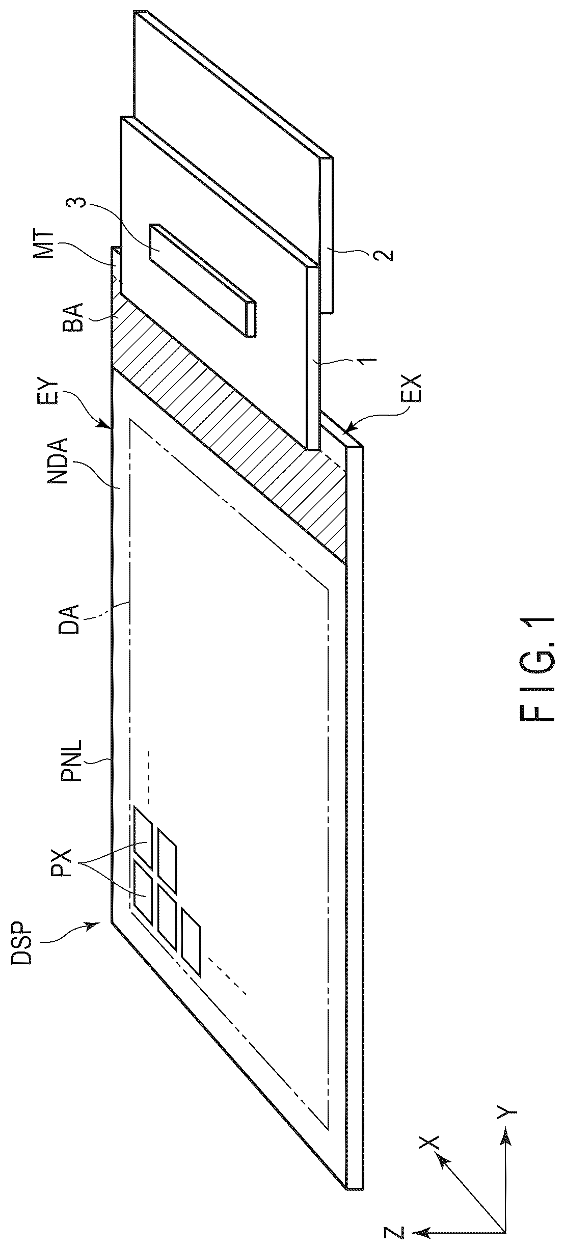 Patent US12588347 Figure 1 – Display device