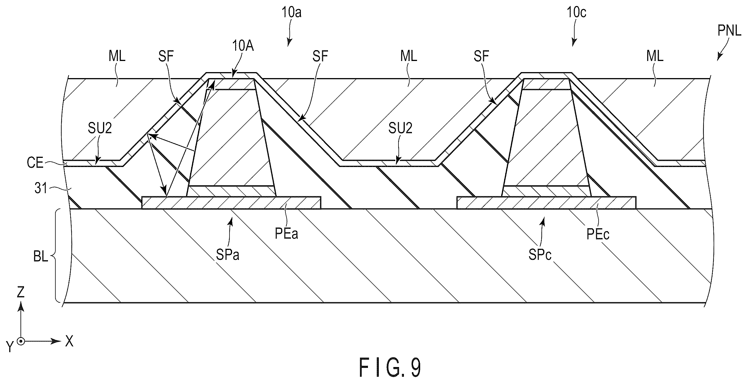 Patent US12588347 Figure 9 – Display device