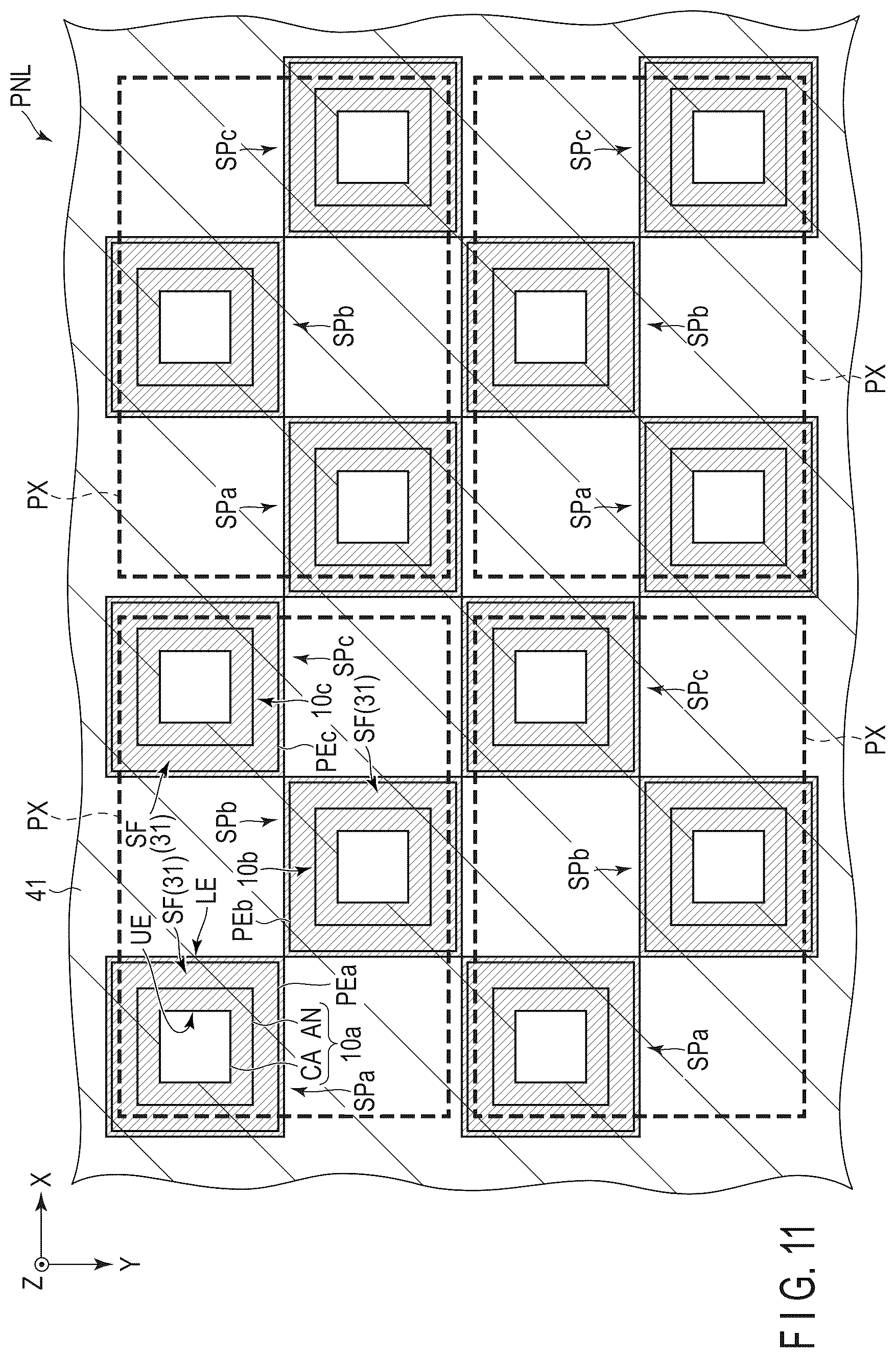 Patent US12588347 Figure 11 – Display device