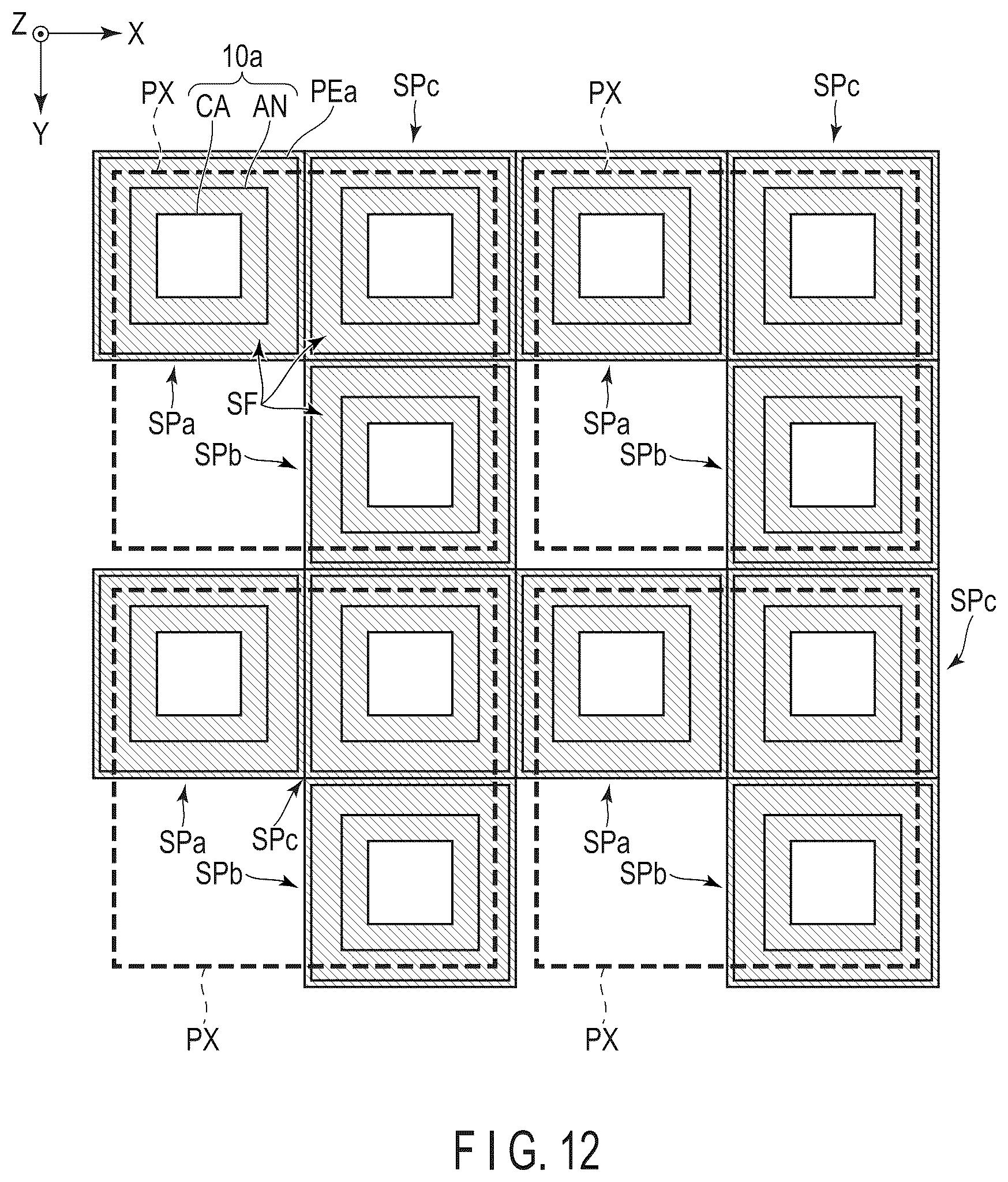 Patent US12588347 Figure 12 – Display device