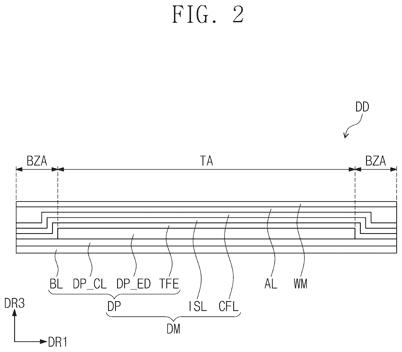 Patent US12588350 Figure 2 – Display device