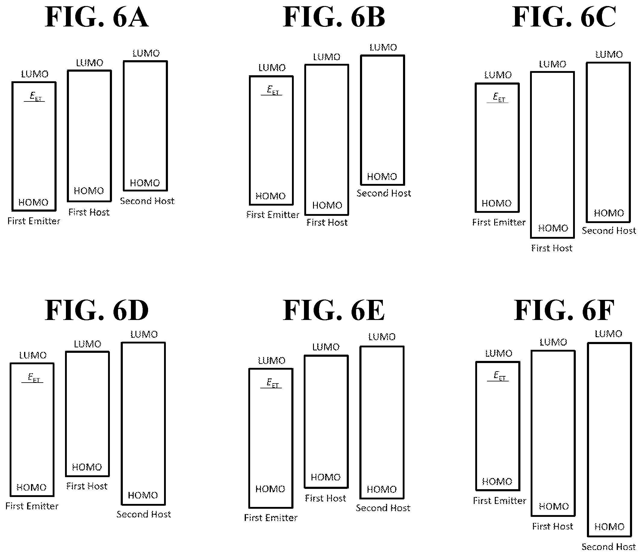 Patent US12588352 Figure 4 – Energy levels and device structures for plasmonic OLEDs