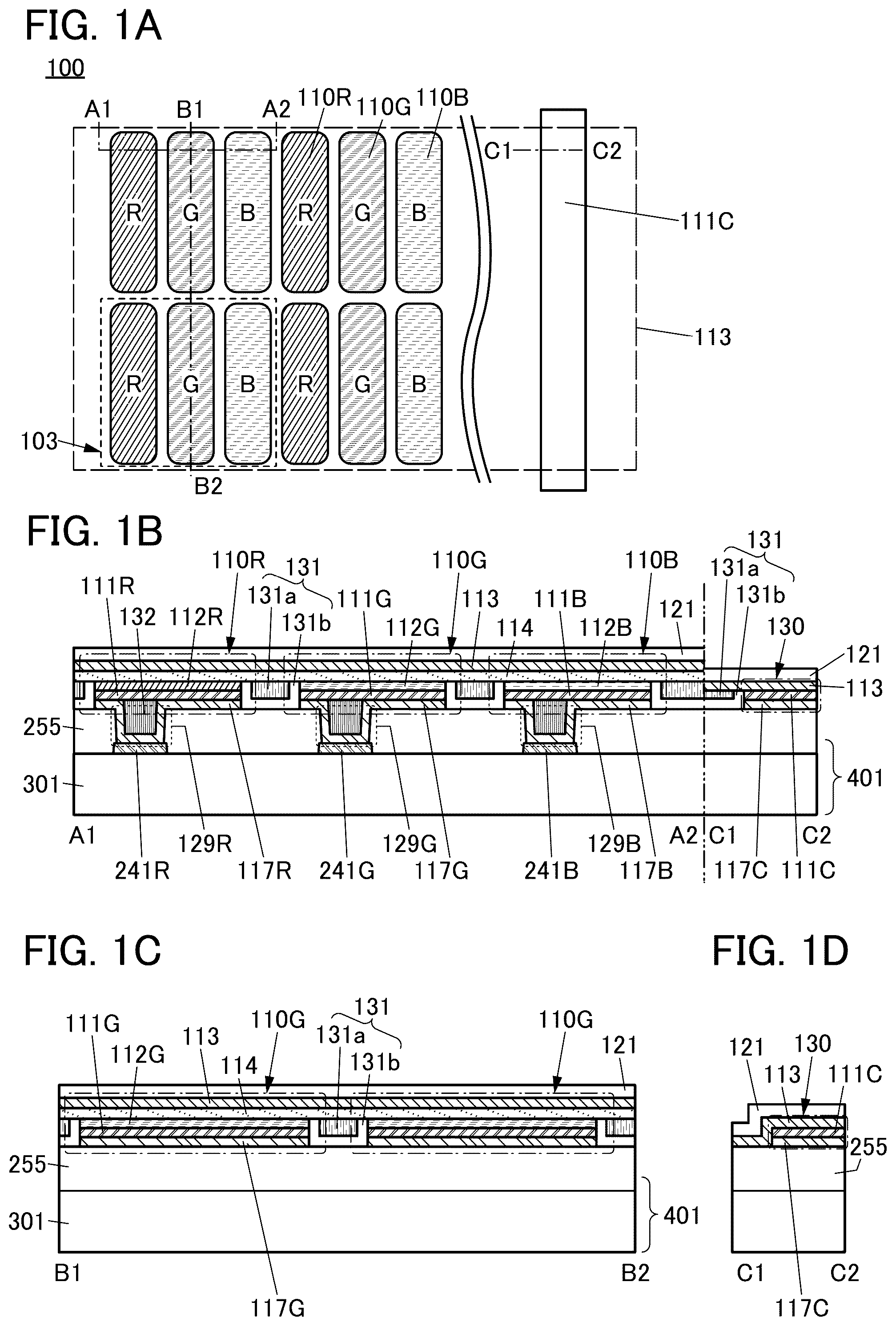 Patent US12588356 Figure 1 – Display apparatus