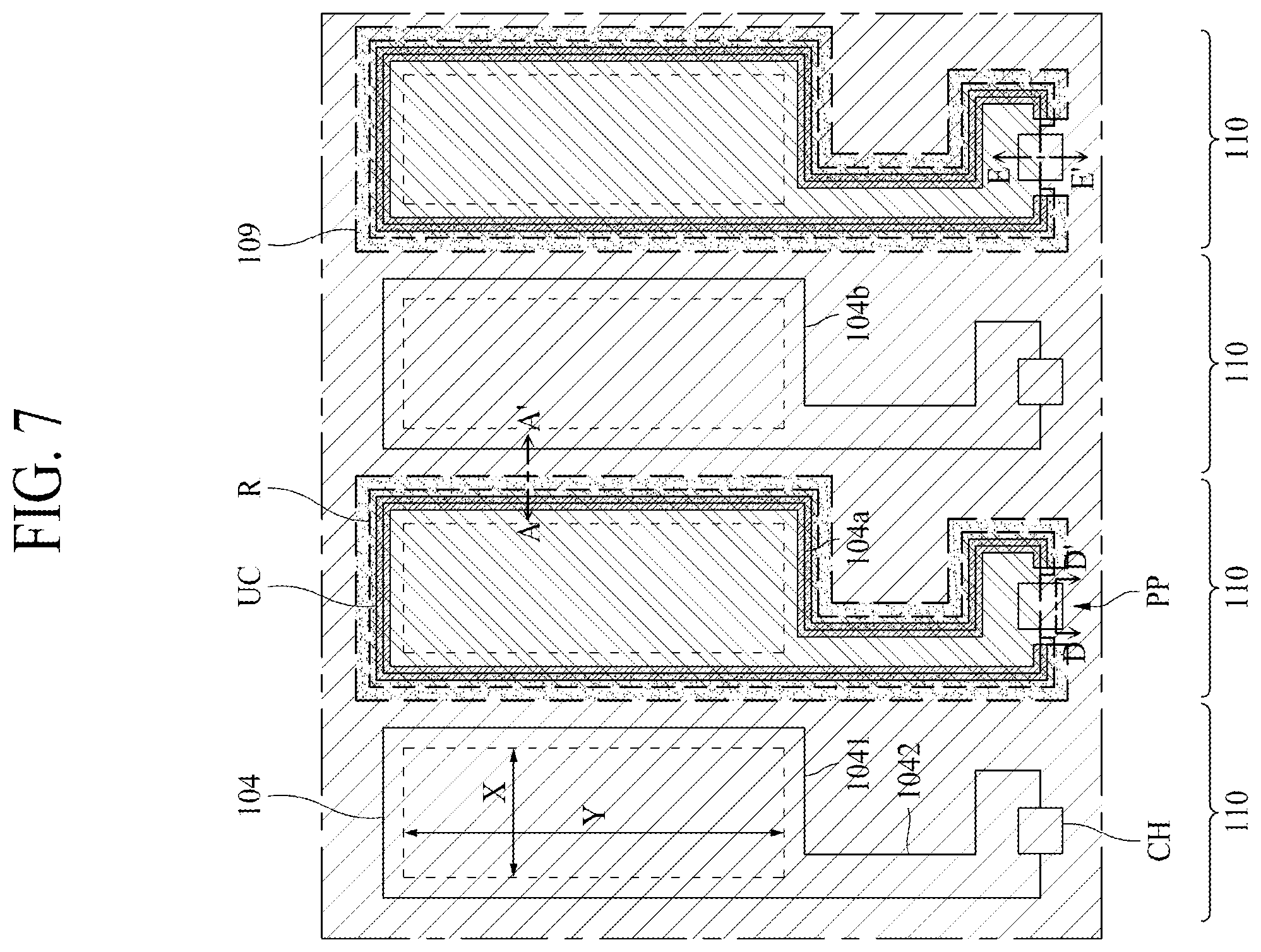 Patent US12588357 Figure 6 – Light emitting display apparatus including an undercut along an outer periphery of an anode