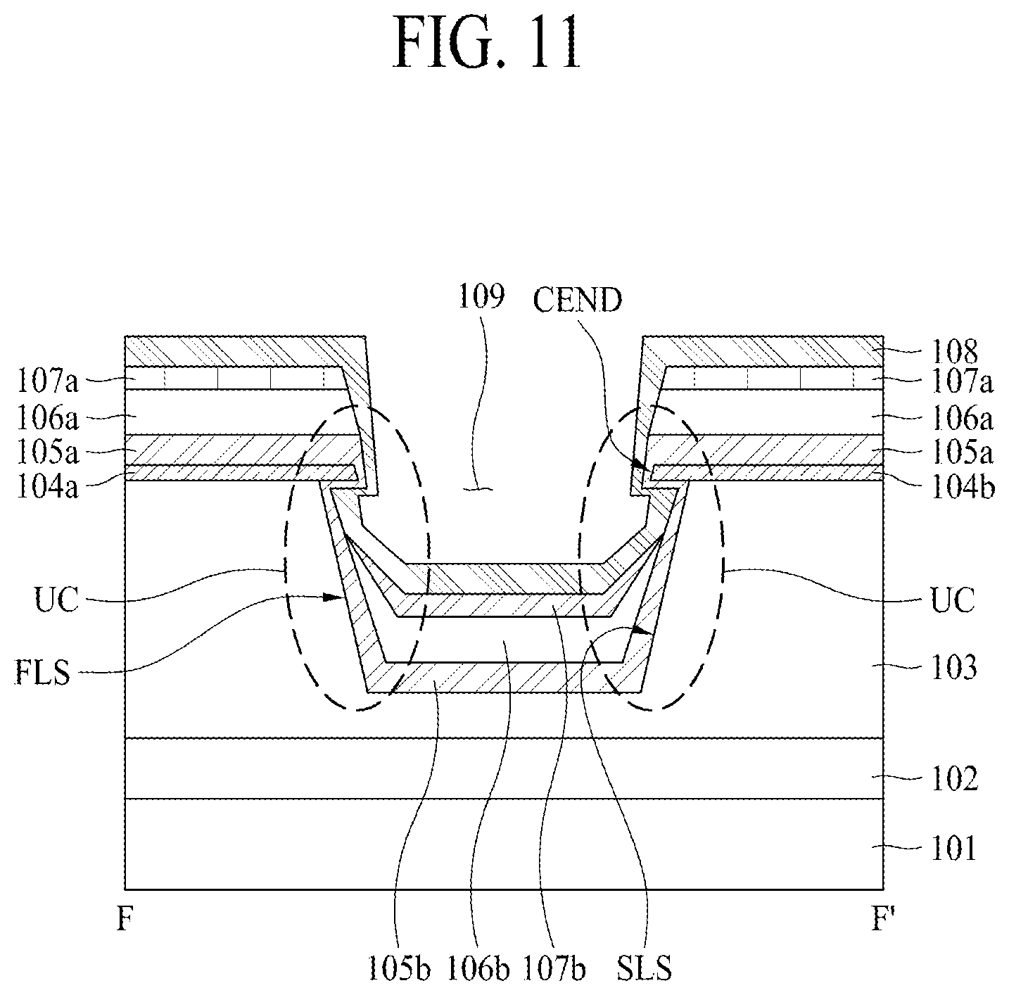 Patent US12588357 Figure 9 – Light emitting display apparatus including an undercut along an outer periphery of an anode