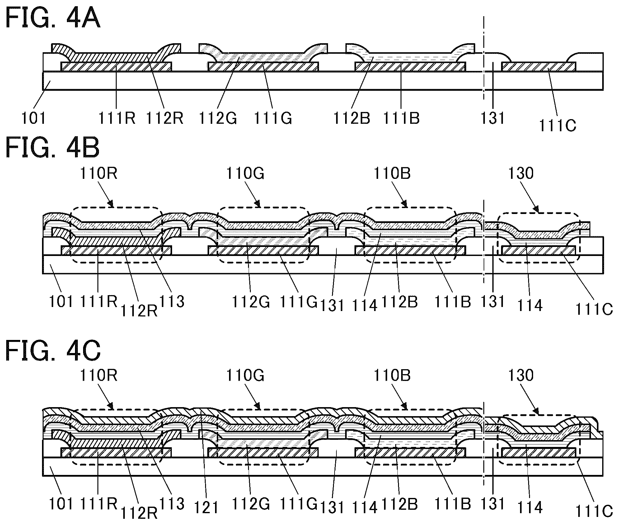 Patent US12588358 Figure 4 – Display device and method for manufacturing display device