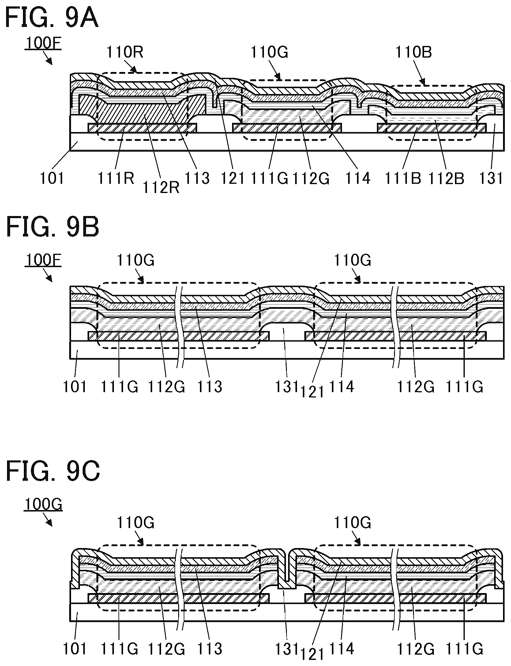 Patent US12588358 Figure 9 – Display device and method for manufacturing display device