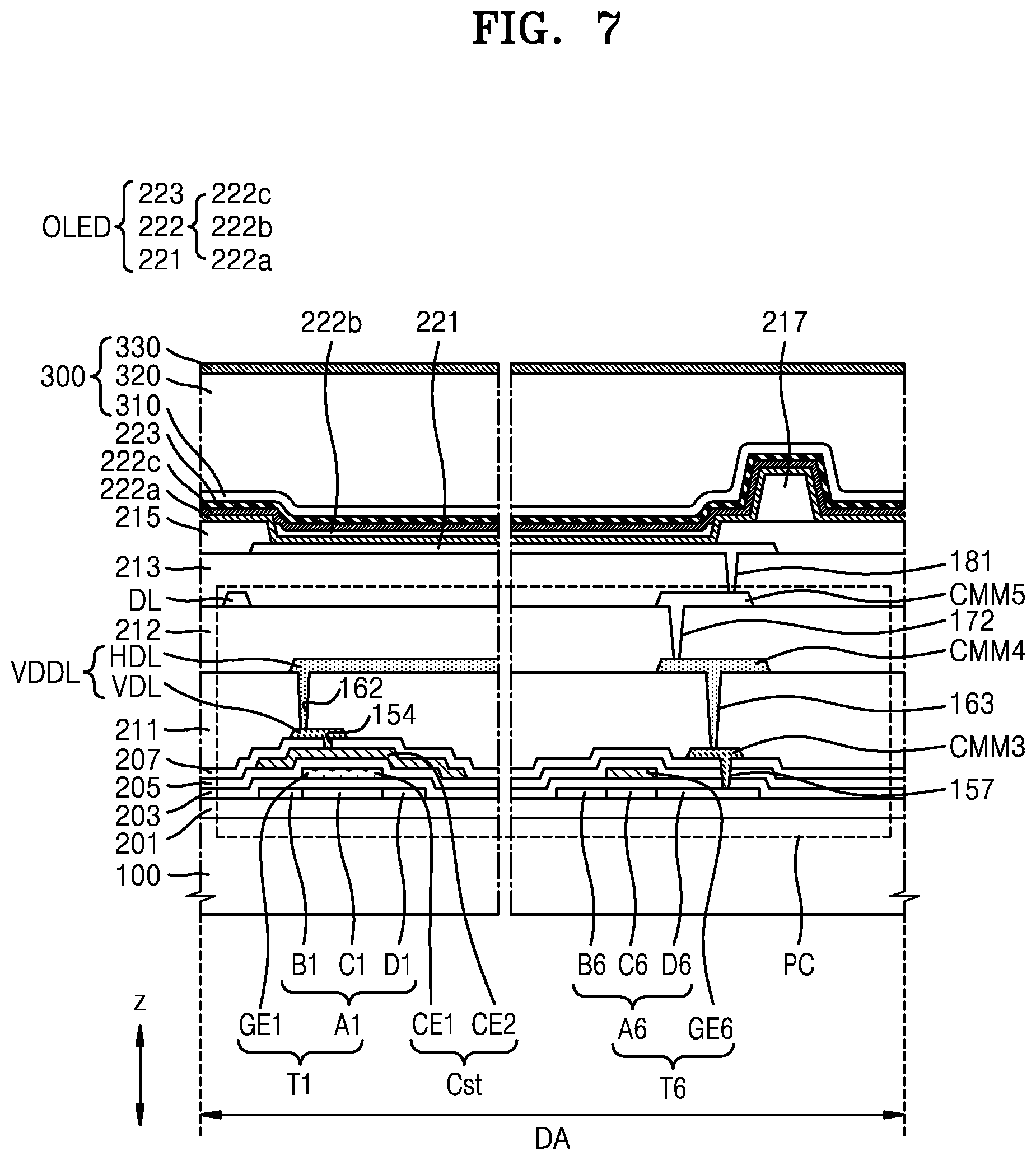 Patent US12588359 Figure 9 – Display panel and electronic apparatus including the same