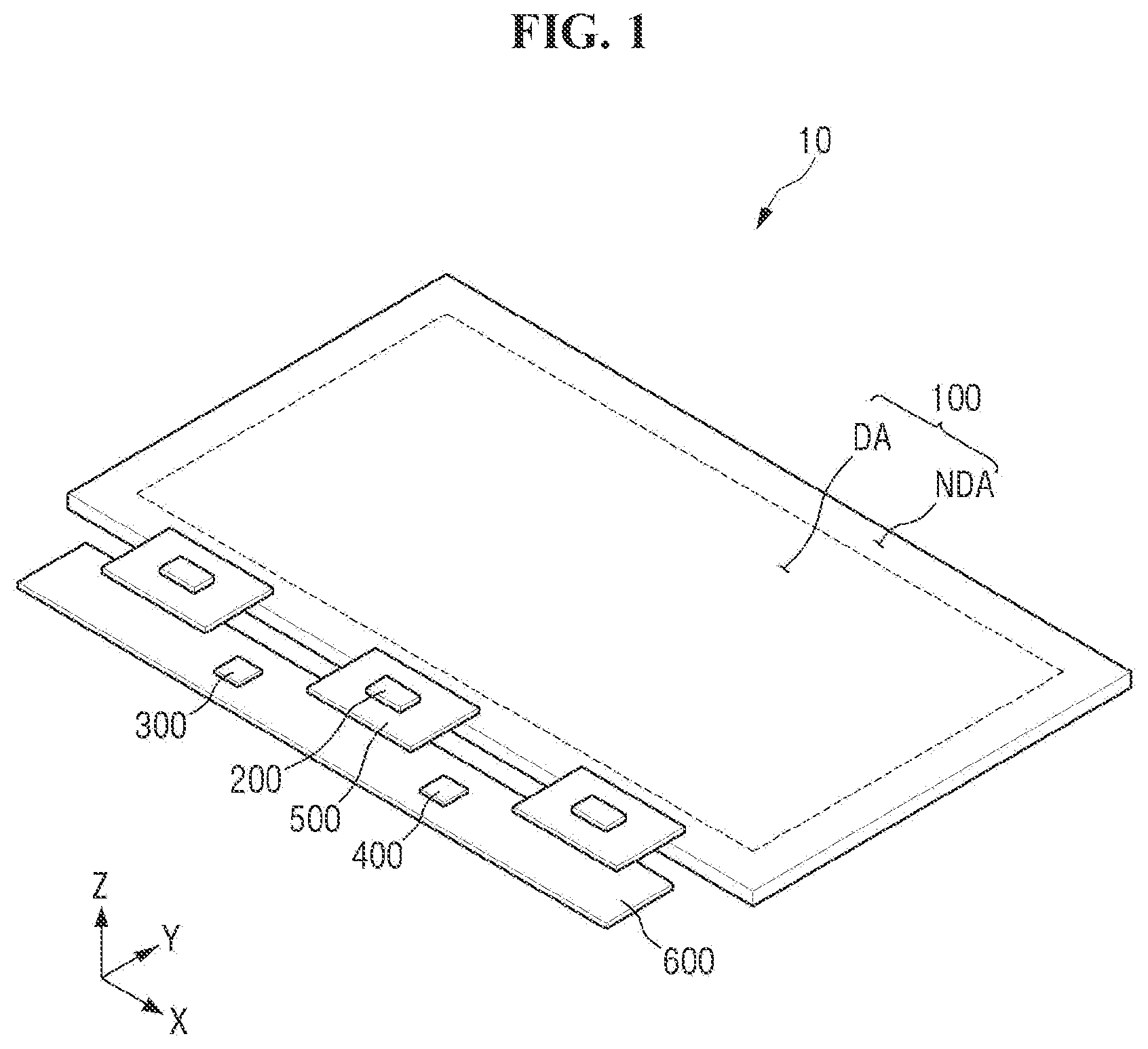 Patent US12588361 Figure 1 – Display device